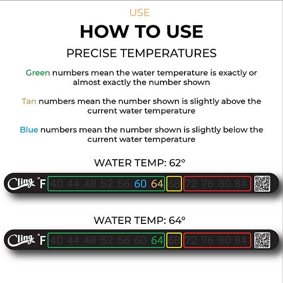 fishing line soaking water temperature thermometer 100 degrees Fahrenheit