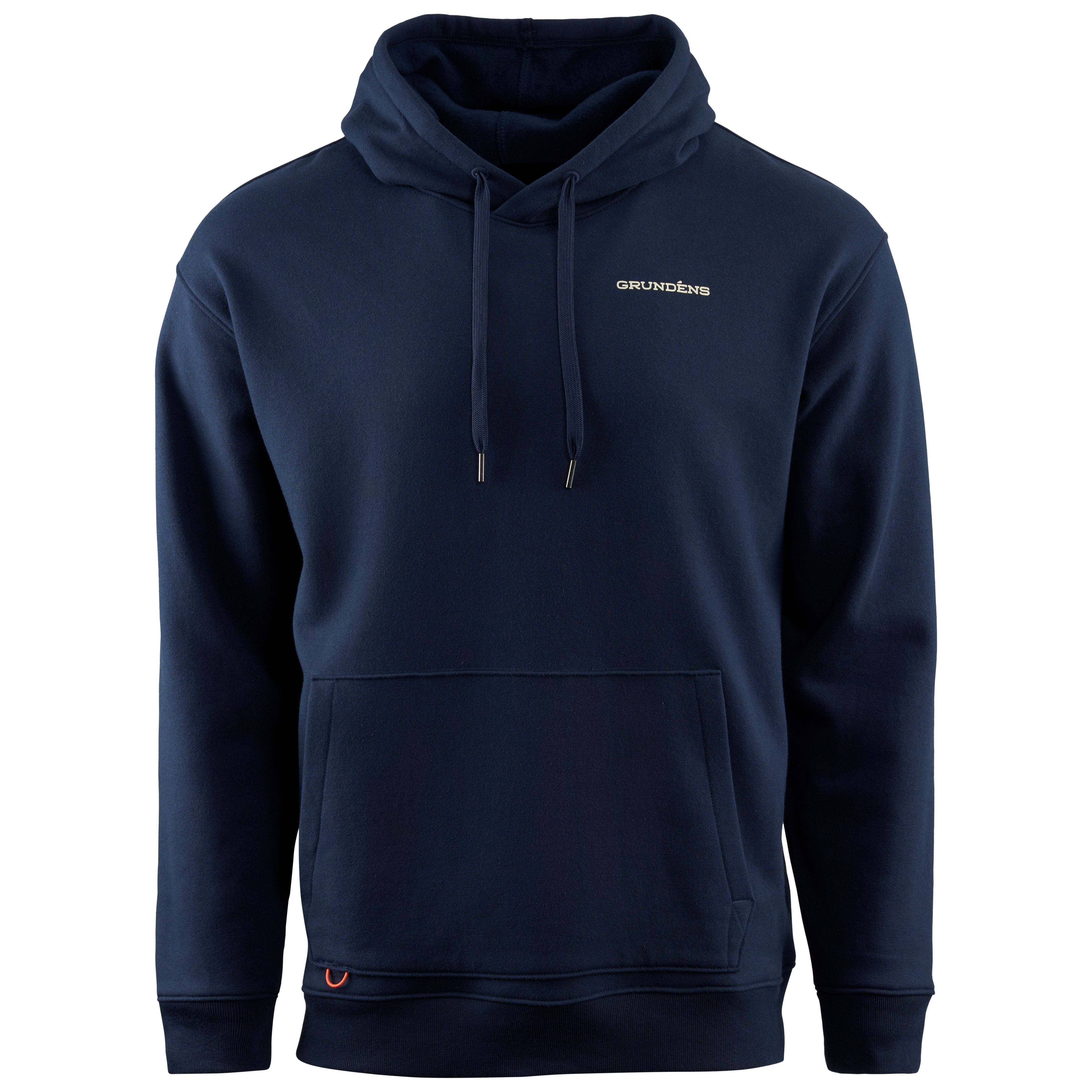 Grundens Displacement DWR Hoodie SL Guides Dark Navy Image 02