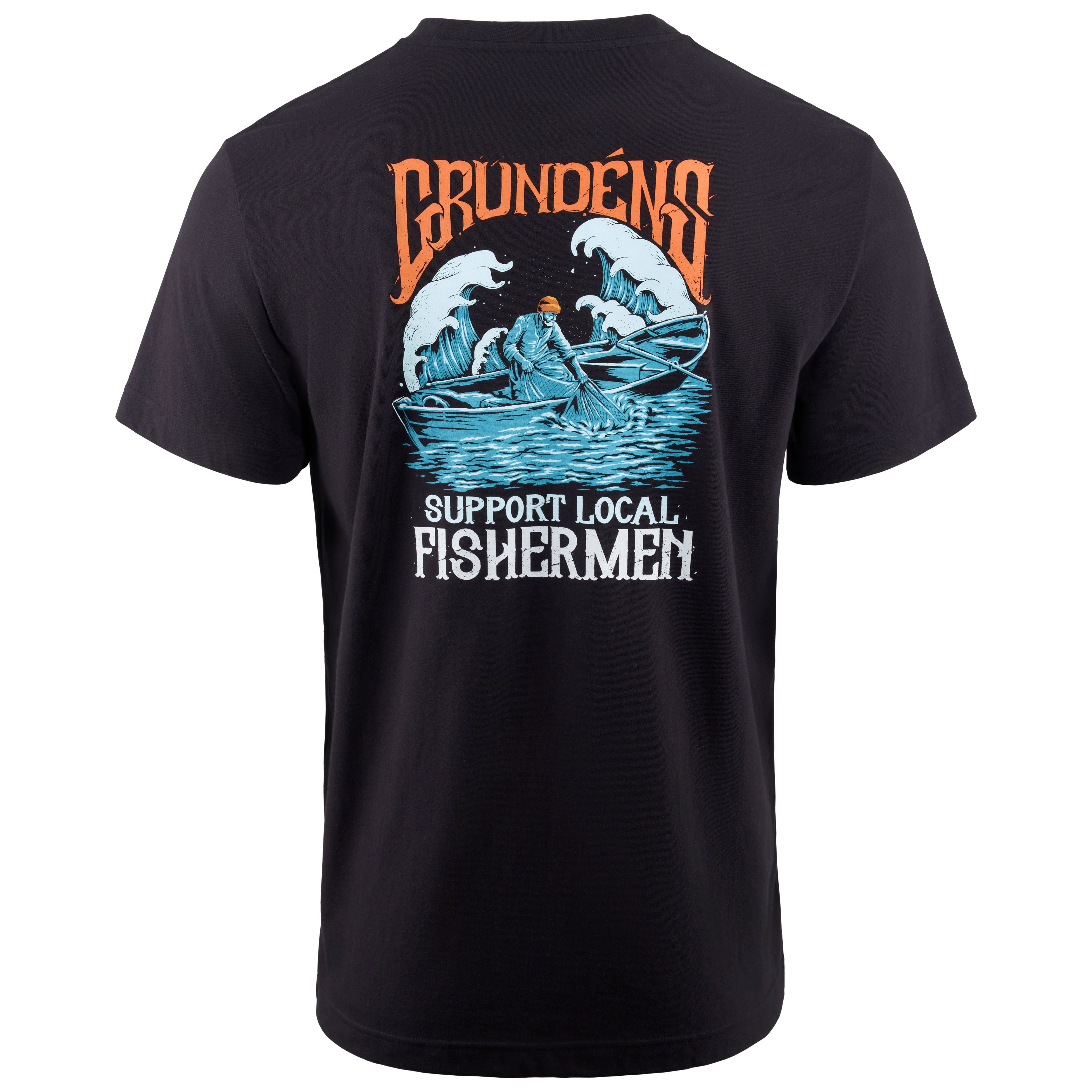Grundens Men's Support Fishermen SS T-Shirt Black Image 01