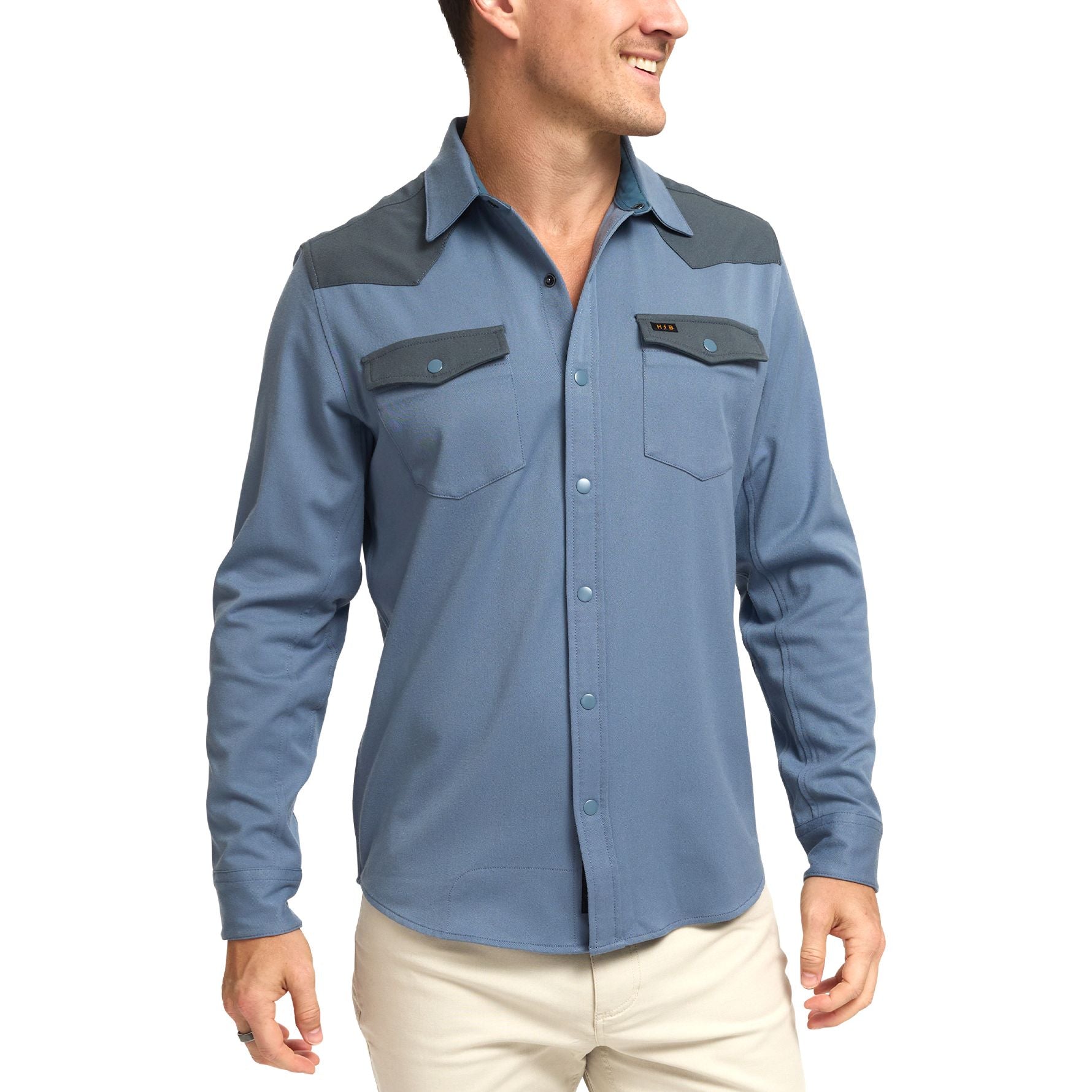 Howler Brothers Stockman Stretch Snapshirt LS Mirage Blue Image 02