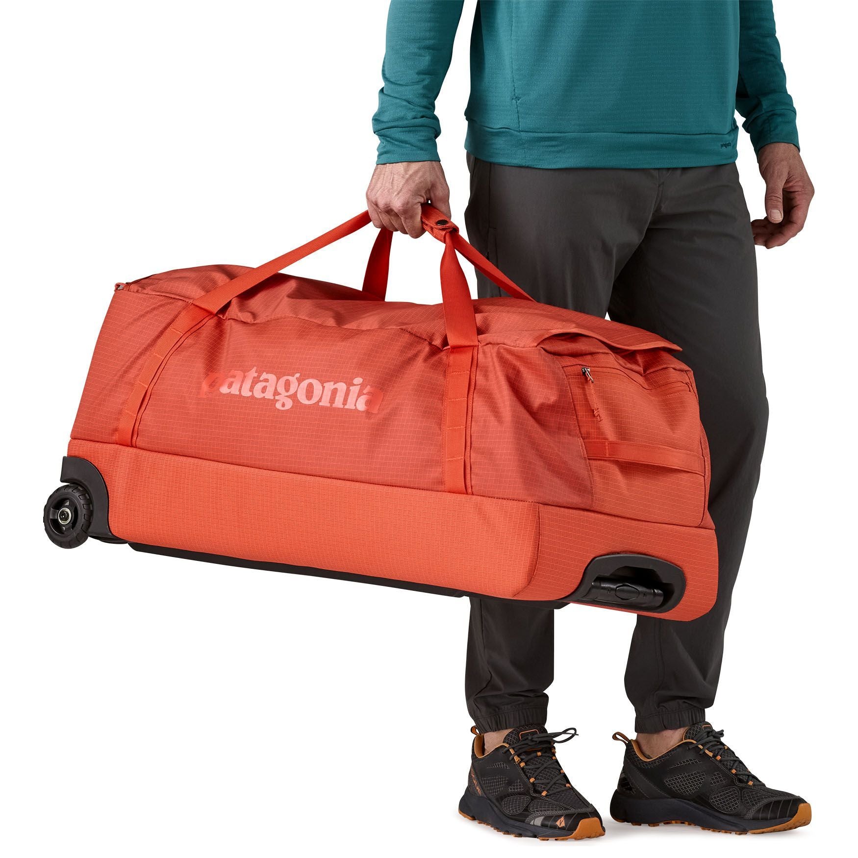 Patagonia Black Hole Wheeled Duffel 100L Pollinator Orange Image 06