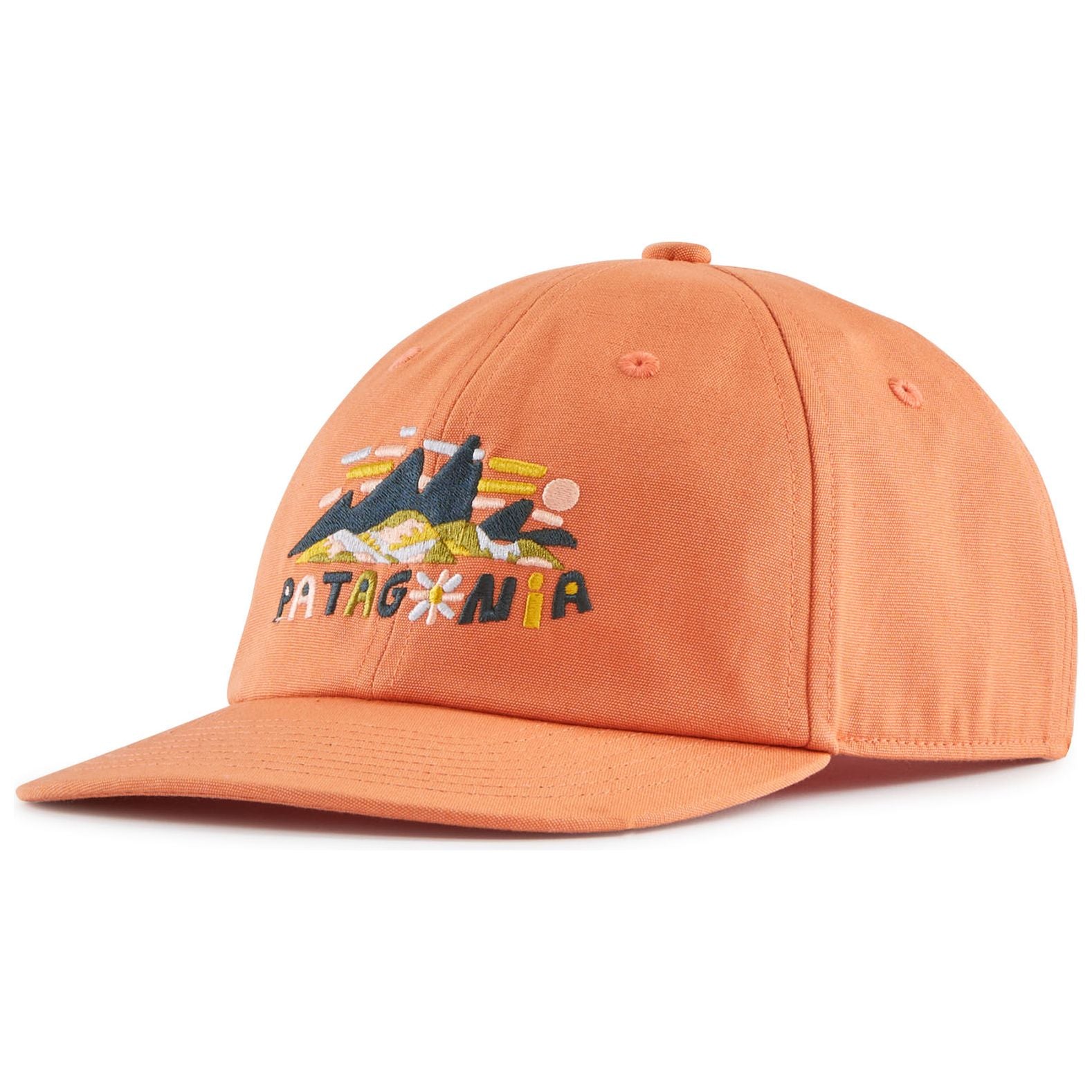 Patagonia Kid's Funhoggers Hat Fitz Roy Superbloom: Rock Melon Image 01