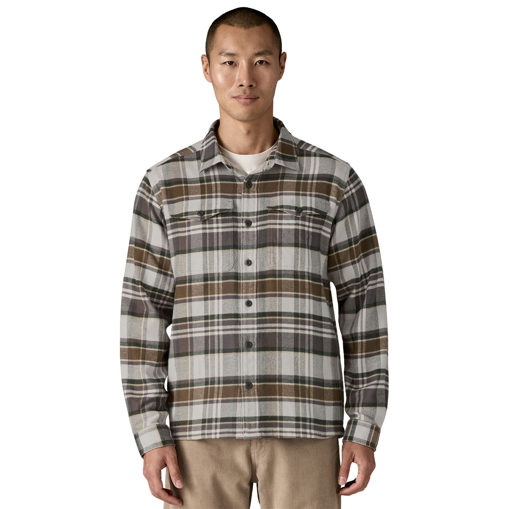 Patagonia Men's Fjord Flannel Shirt Blizzard: Salt Grey 02.jpg