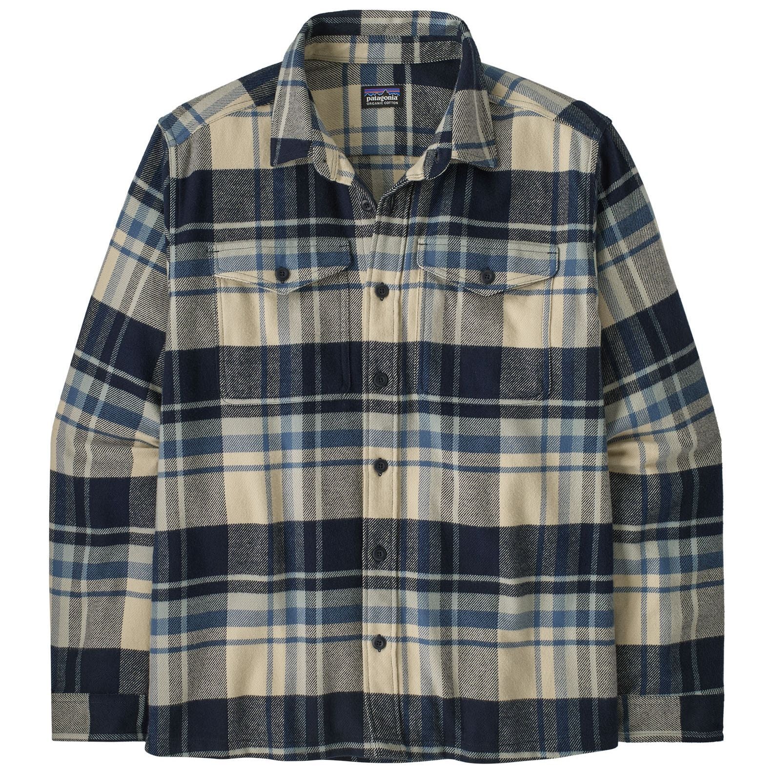 Patagonia Men's Fjord Flannel Shirt Hibernate: Sunken Blue Image 01
