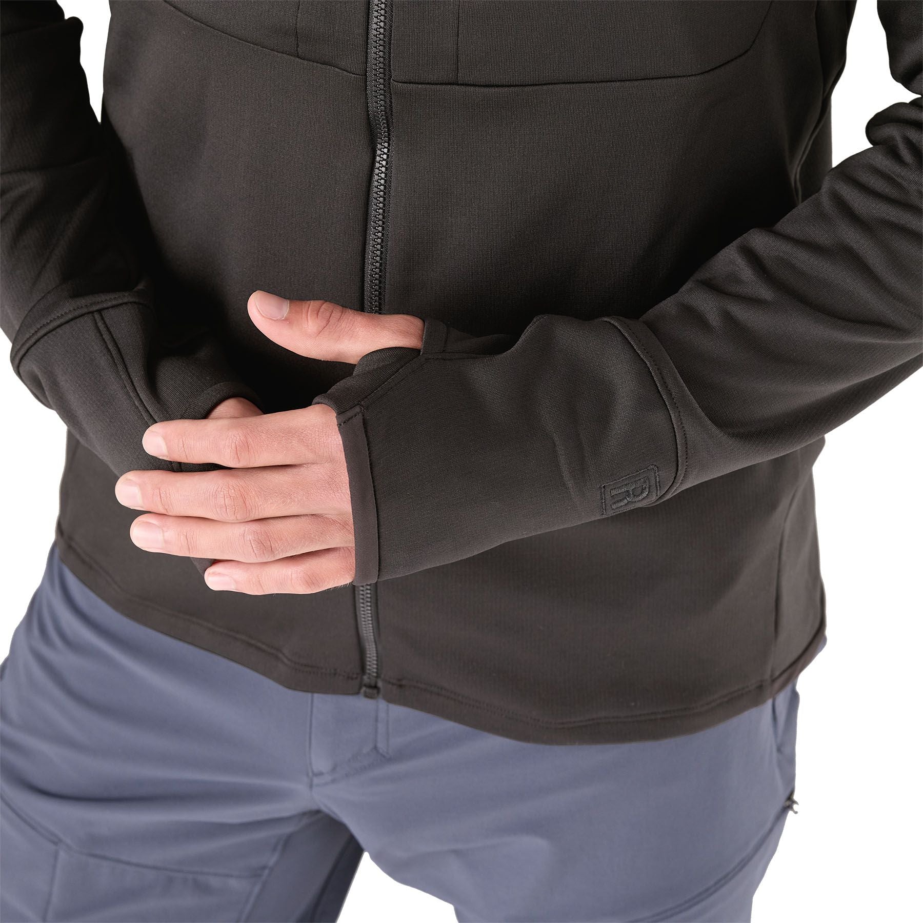 Patagonia Men's R1 Thermal Full-Zip Hoody Black Image 05