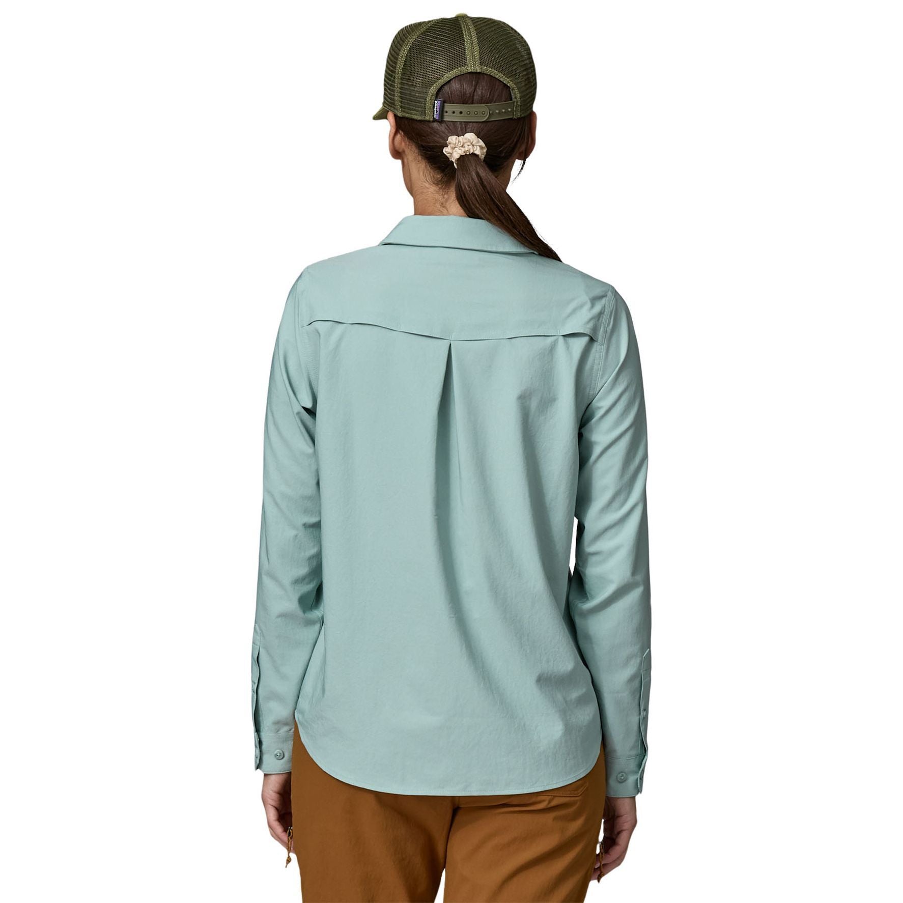 Patagonia Men's Women's Long-Sleeved Self Guided Sun Shirt Thermal Blue Image 06