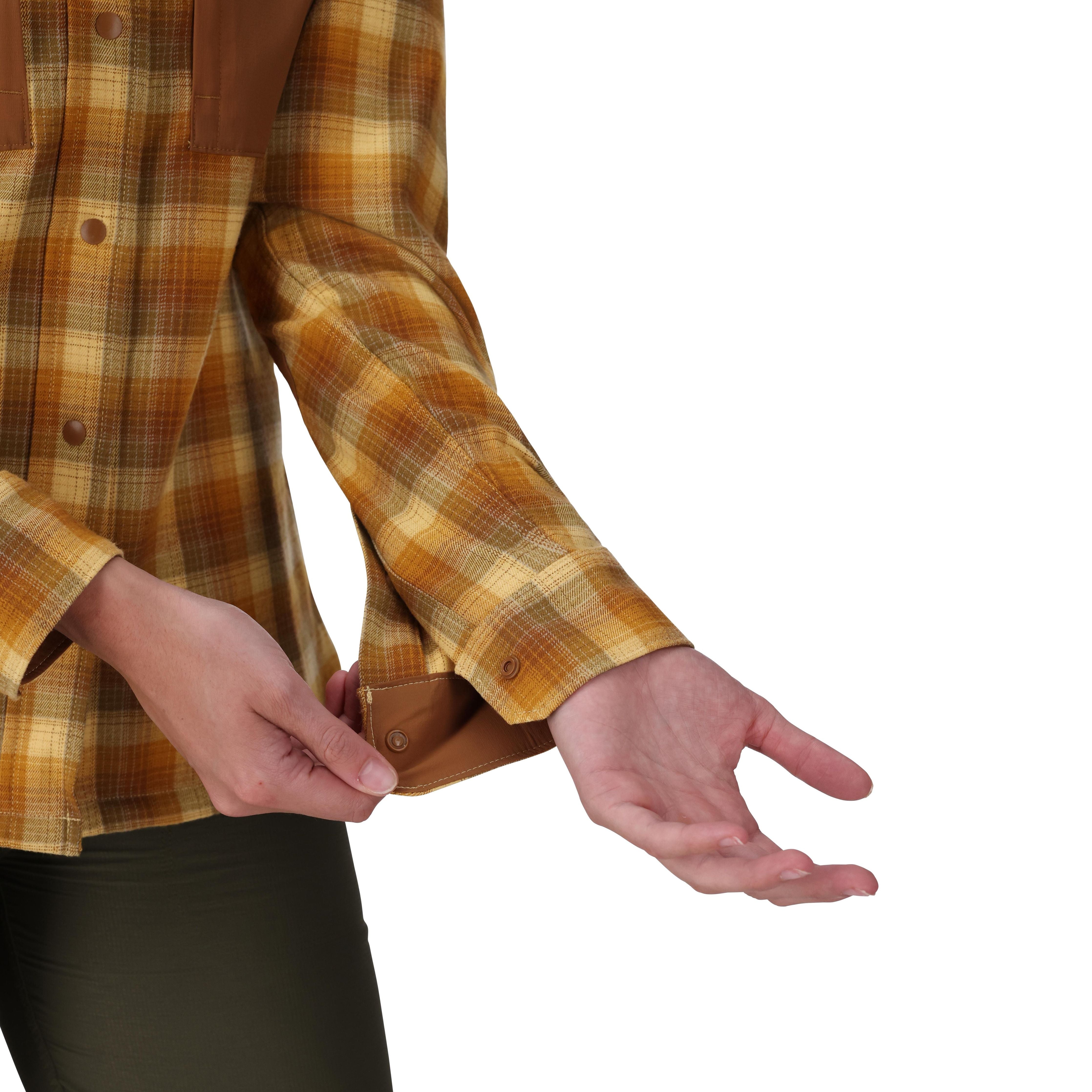 Simms Women's Guide Flannel Kennebec Plaid: Sandbar Image 04