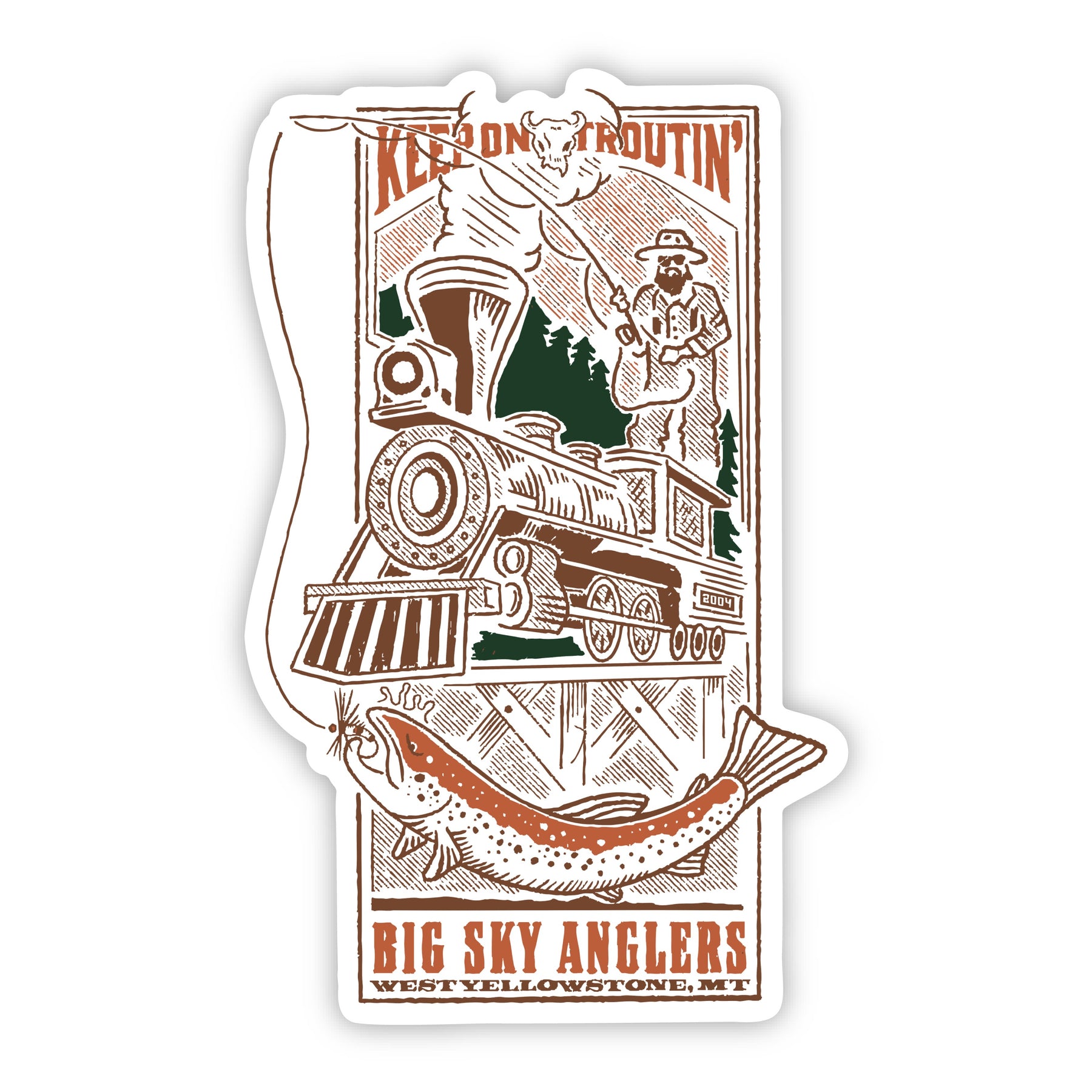 BSA Trout Train Sticker – Big Sky Anglers
