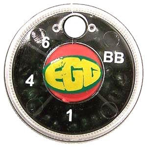 Dinsmores Green Egg Tin Split Shot - Four Size Dispenser