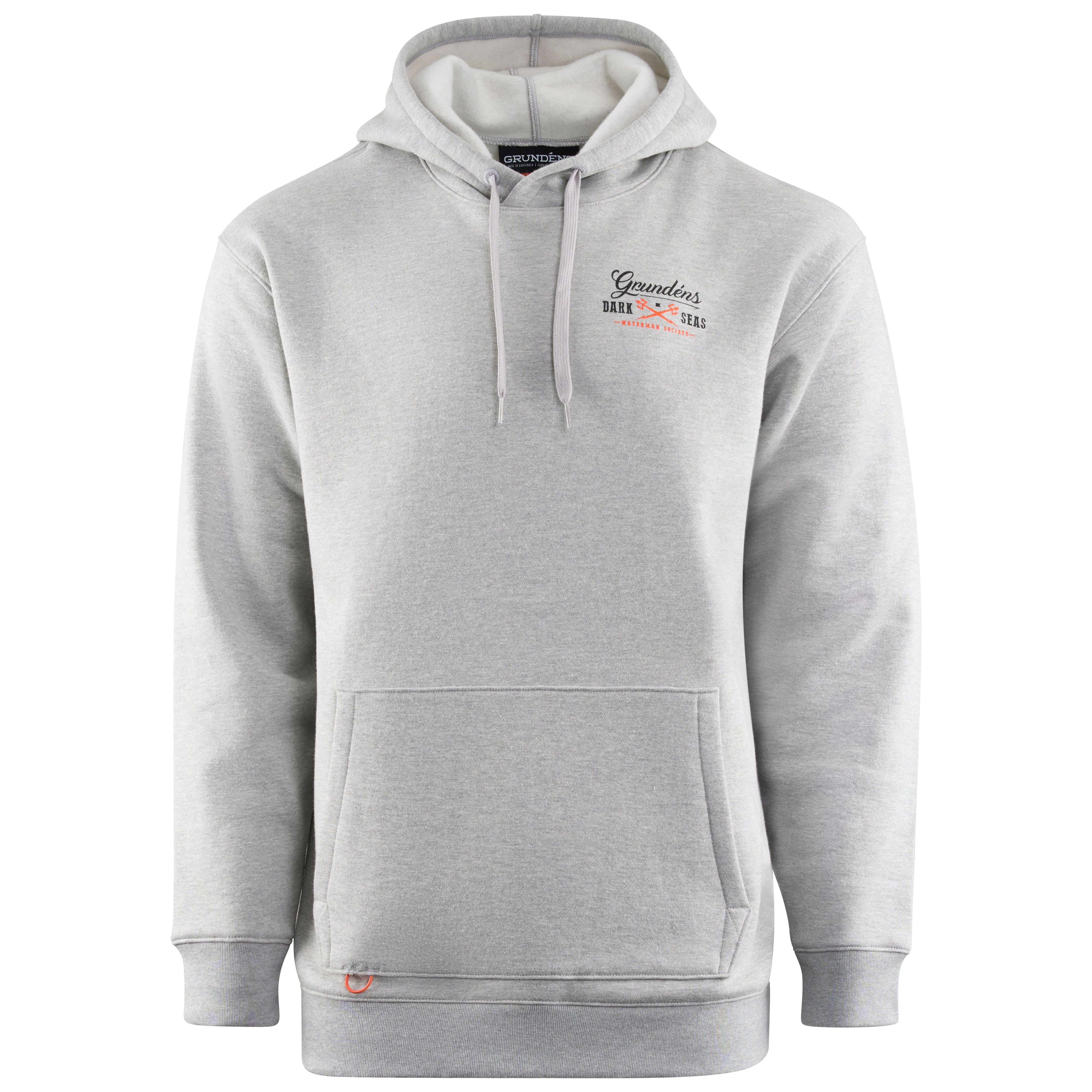 Grundens Men's Dark Seas X Grundens Portsmith Hoodie Athletic Heather Image 01