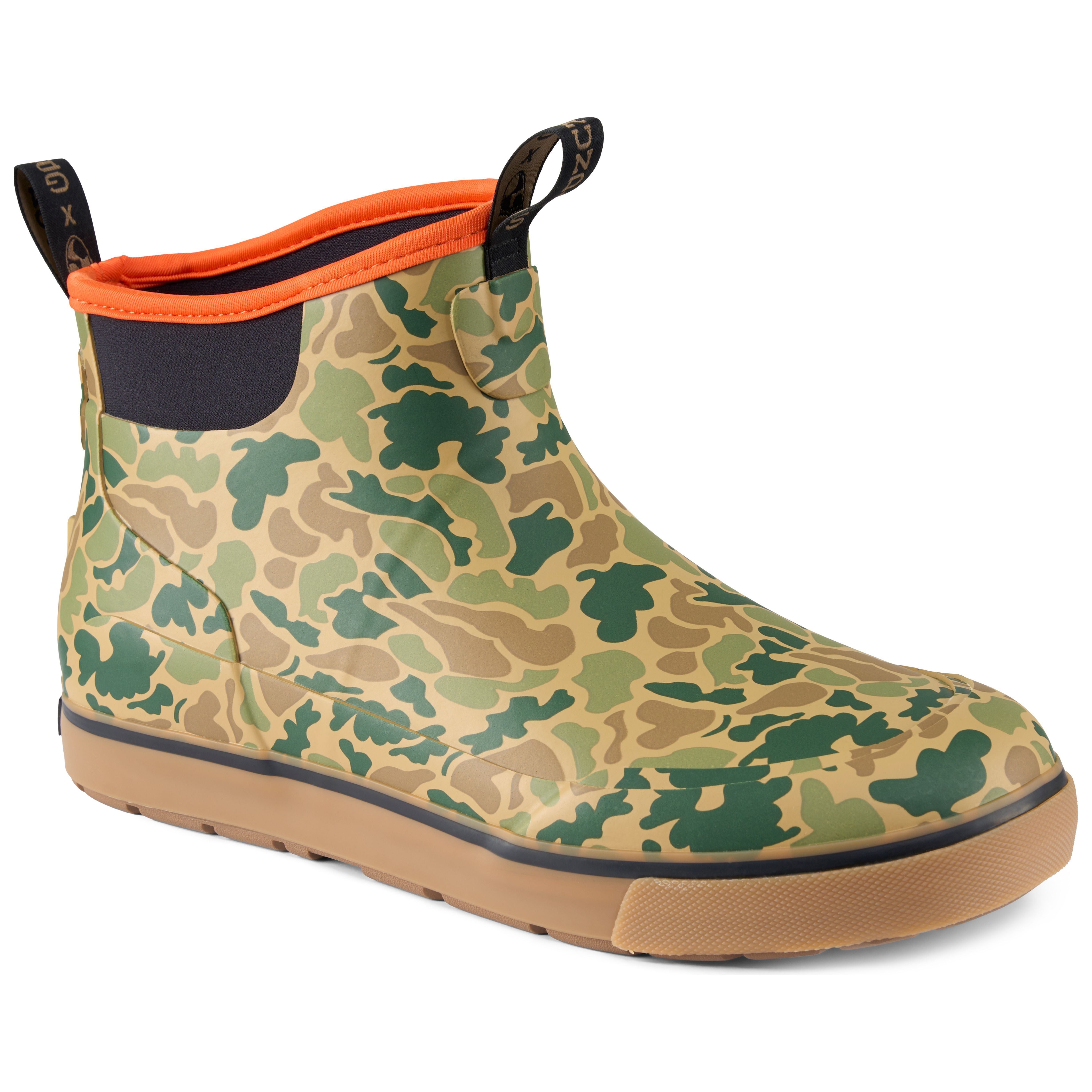 Grundens Men's Deck-Boss Ankle Boot High Fives Camo Image 01