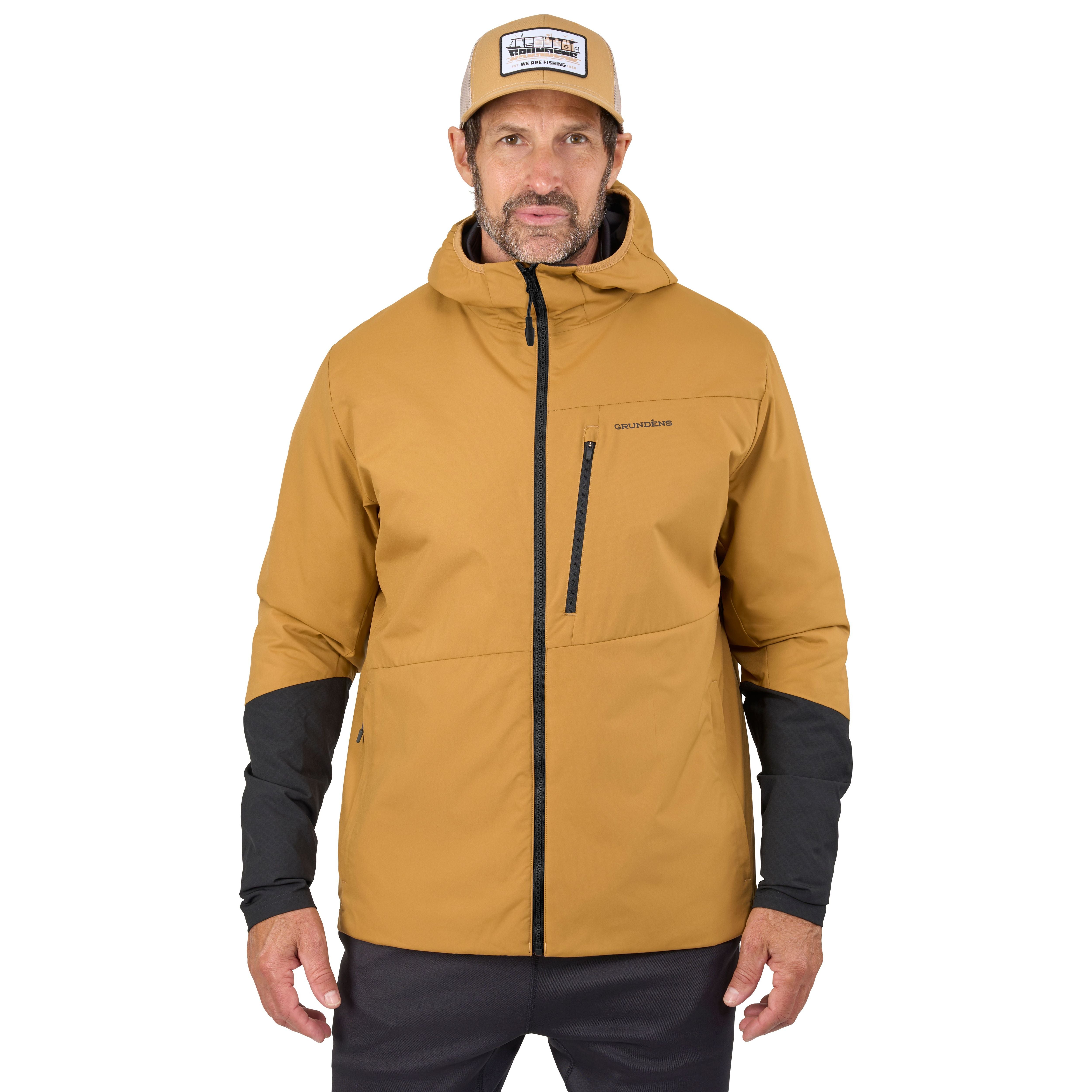 Grundens Men's Turbulence Hybrid Hoodie Whiskey Image 04