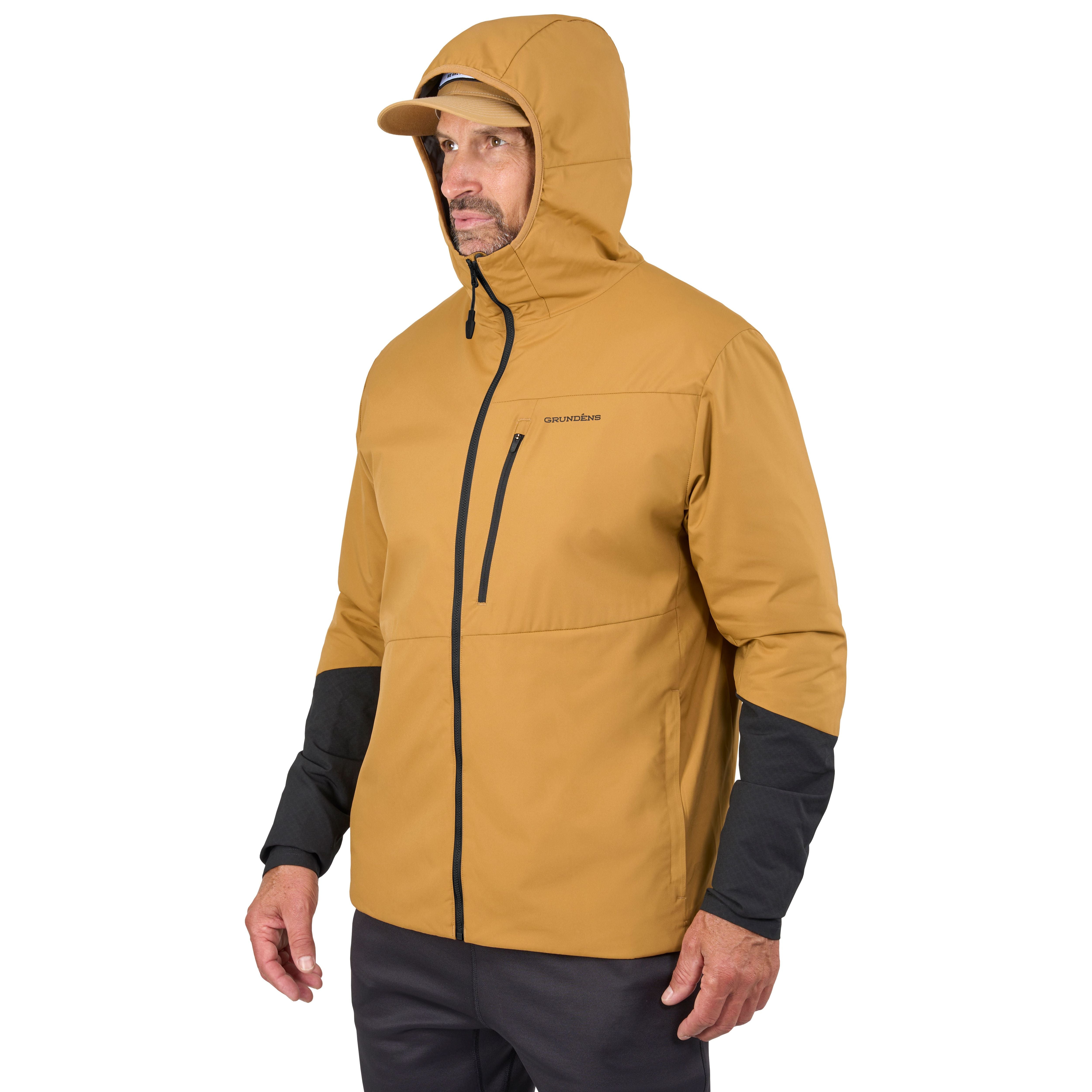 Grundens Men's Turbulence Hybrid Hoodie Whiskey Image 08
