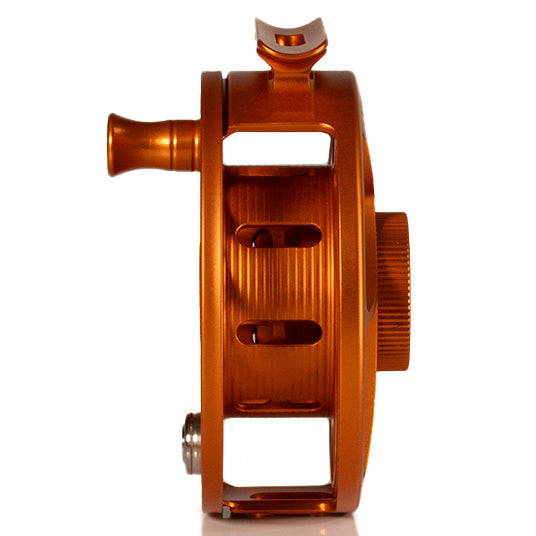 Hatch Custom Campfire Orange Iconic Fly Reel - 4 Plus LA