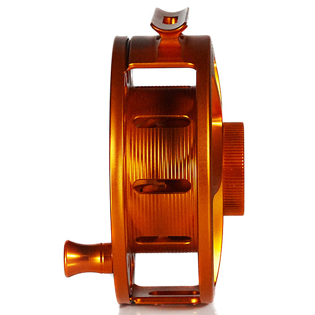Hatch Custom Campfire Orange Iconic Fly Reel - 7 Plus LA
