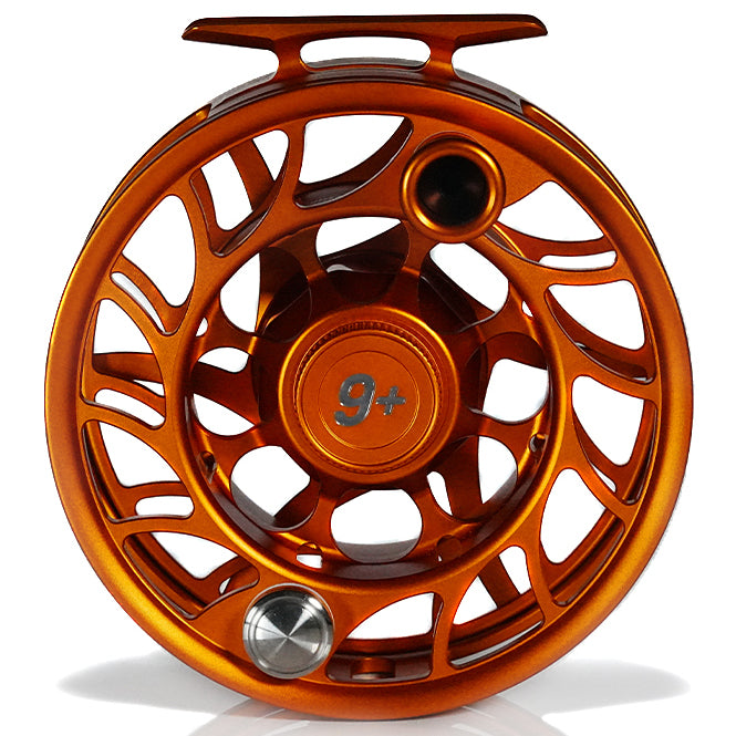 Hatch Custom Campfire Orange Iconic Fly Reel - 9 Plus LA