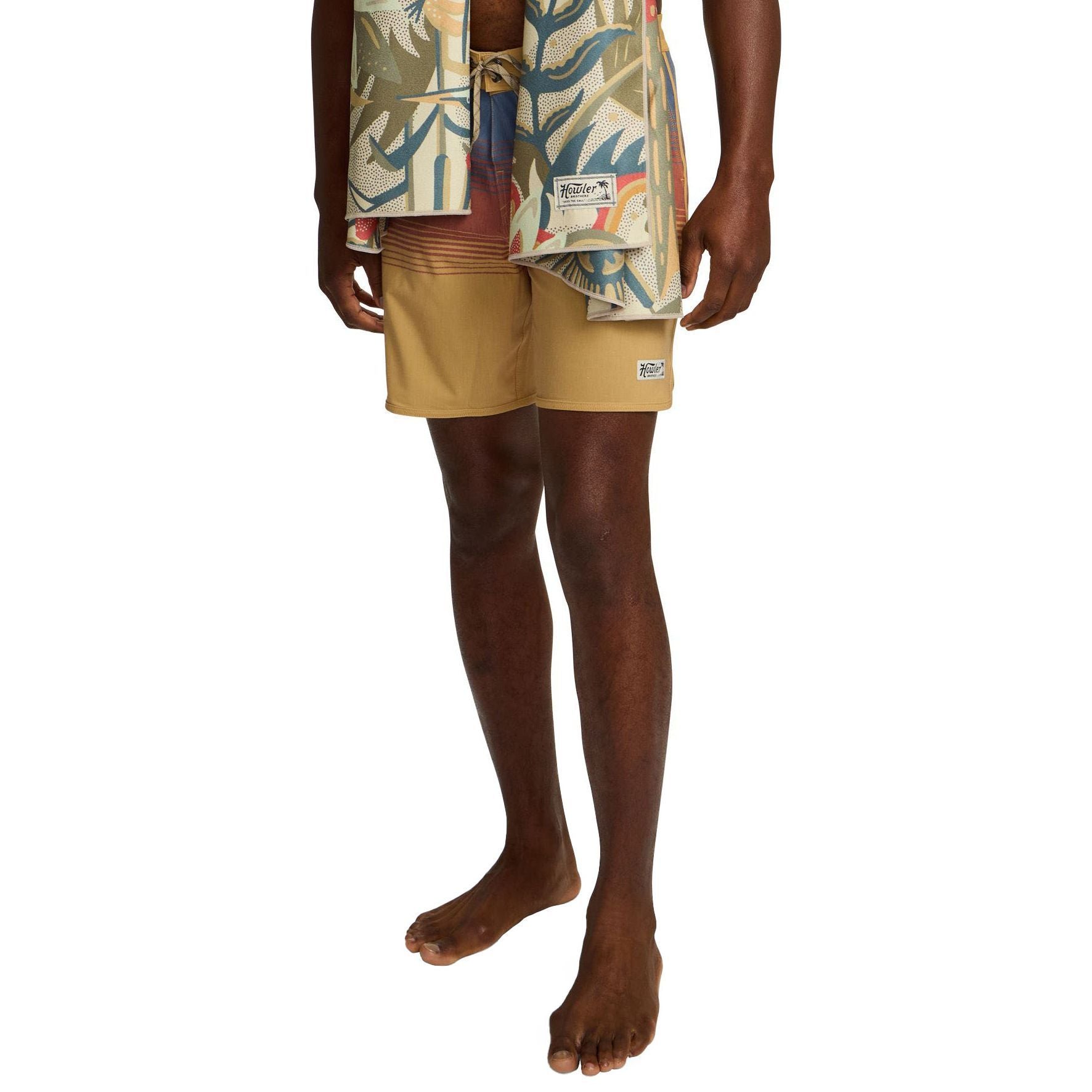 Howler Brothers Bruja Boardshorts Meridians : Old Gold Image 02