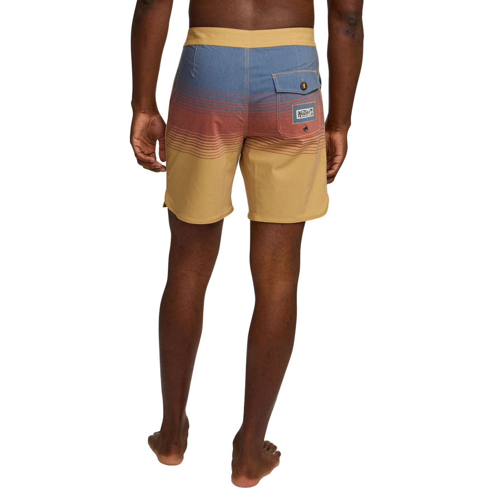 Howler Brothers Bruja Boardshorts Meridians : Old Gold Image 03
