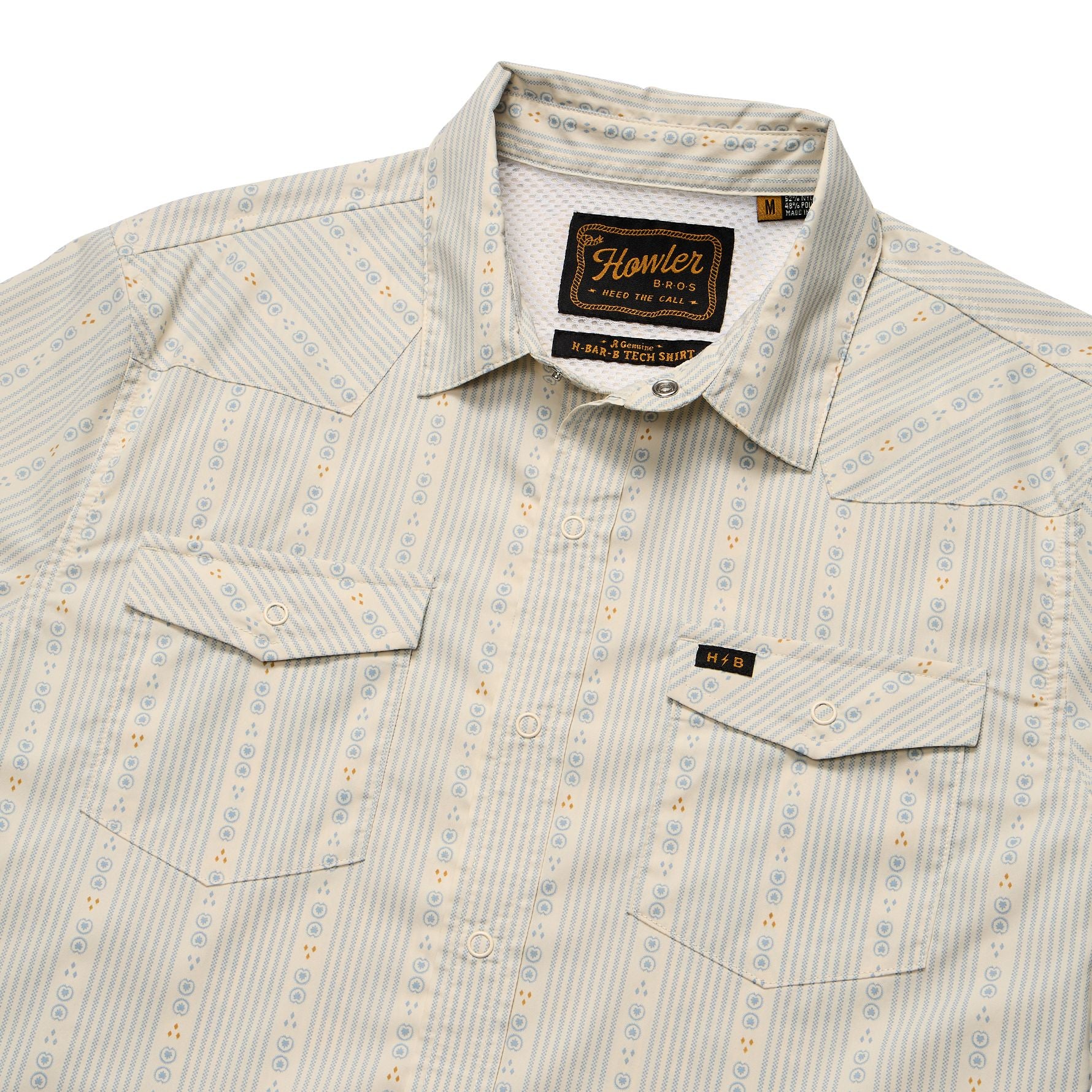 Howler Brothers H Bar B Tech Longsleeve Mosquero Stripe : Off White Image 02