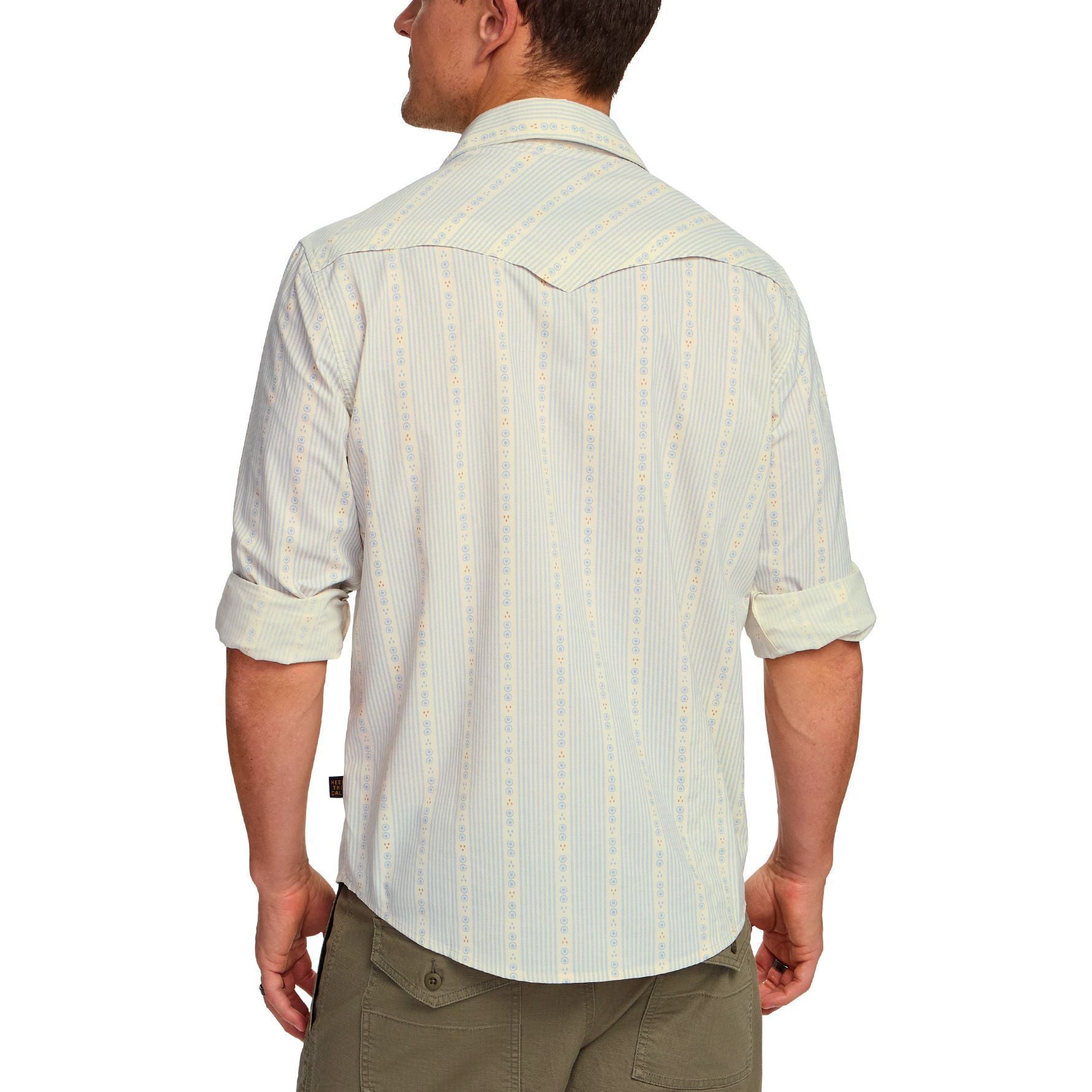Howler Brothers H Bar B Tech Longsleeve Mosquero Stripe : Off White Image 04
