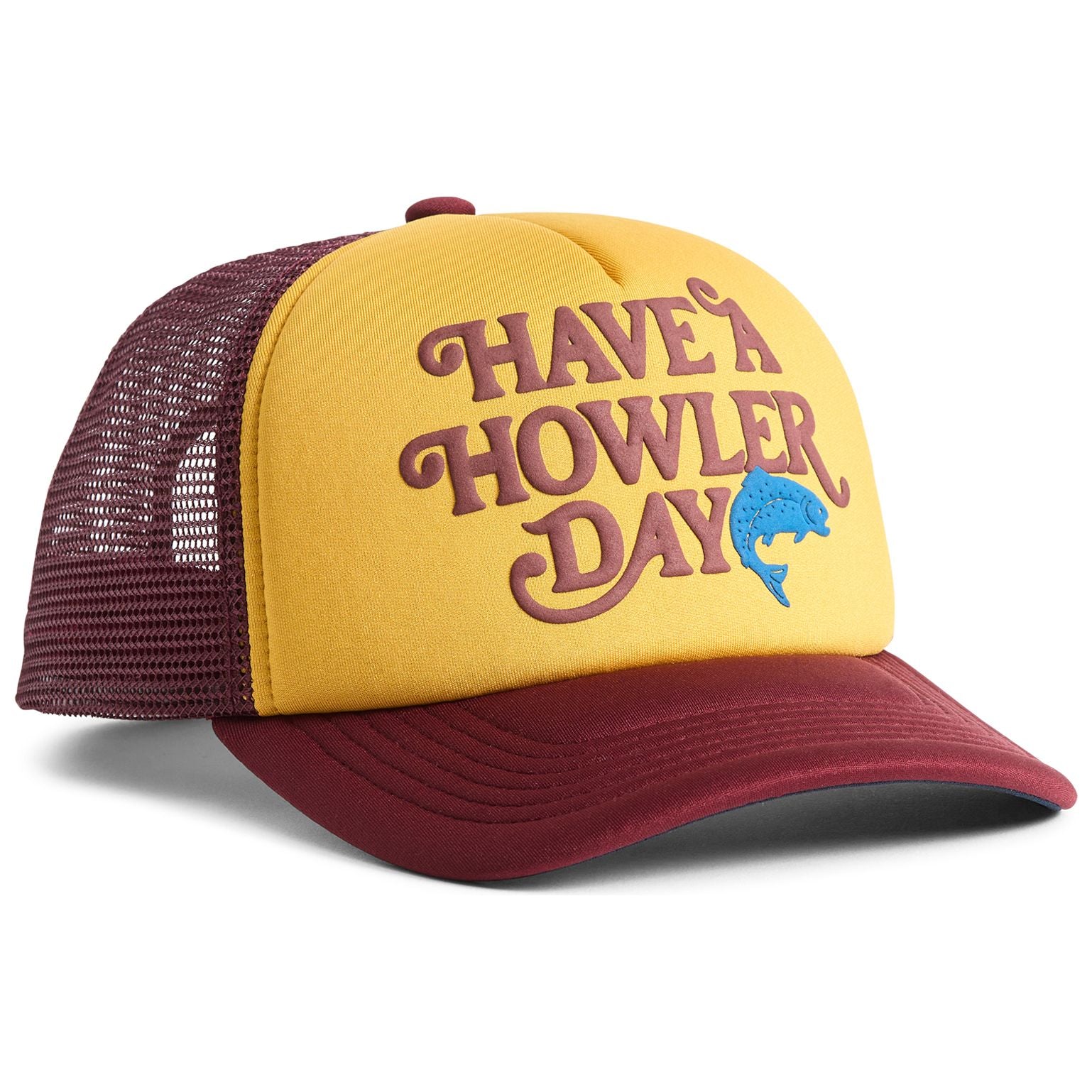Howler Brothers Have a Howler Day Foam Dome Hat Gold / Maroon Image 01