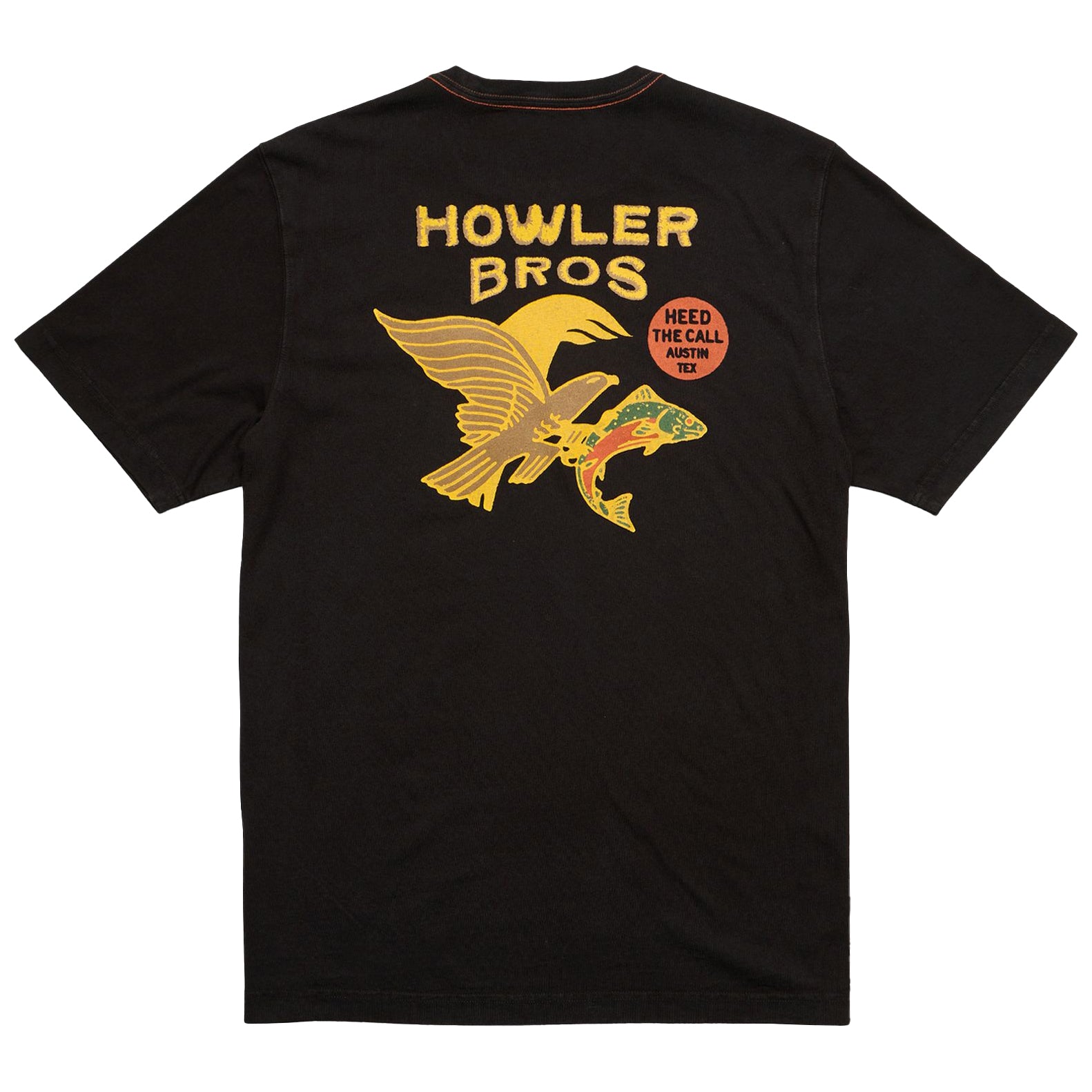 Howler Brothers Osprey Prey Cotton Pocket T-Shirt Black Image 02