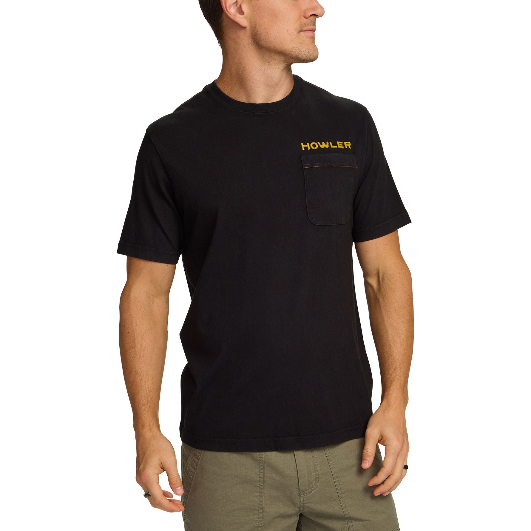 Howler Brothers Osprey Prey Cotton Pocket T-Shirt Black Image 03