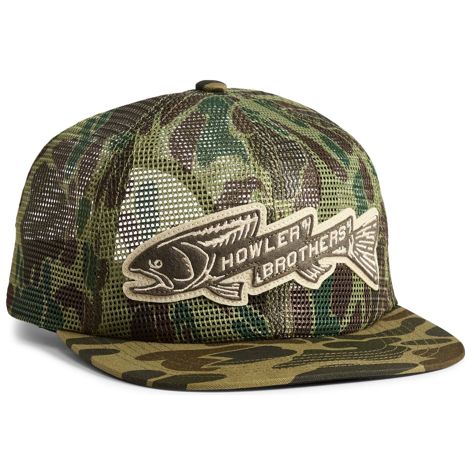 Howler Brothers Trout Bolt Unstructured Snapback Hat Camo Image 01