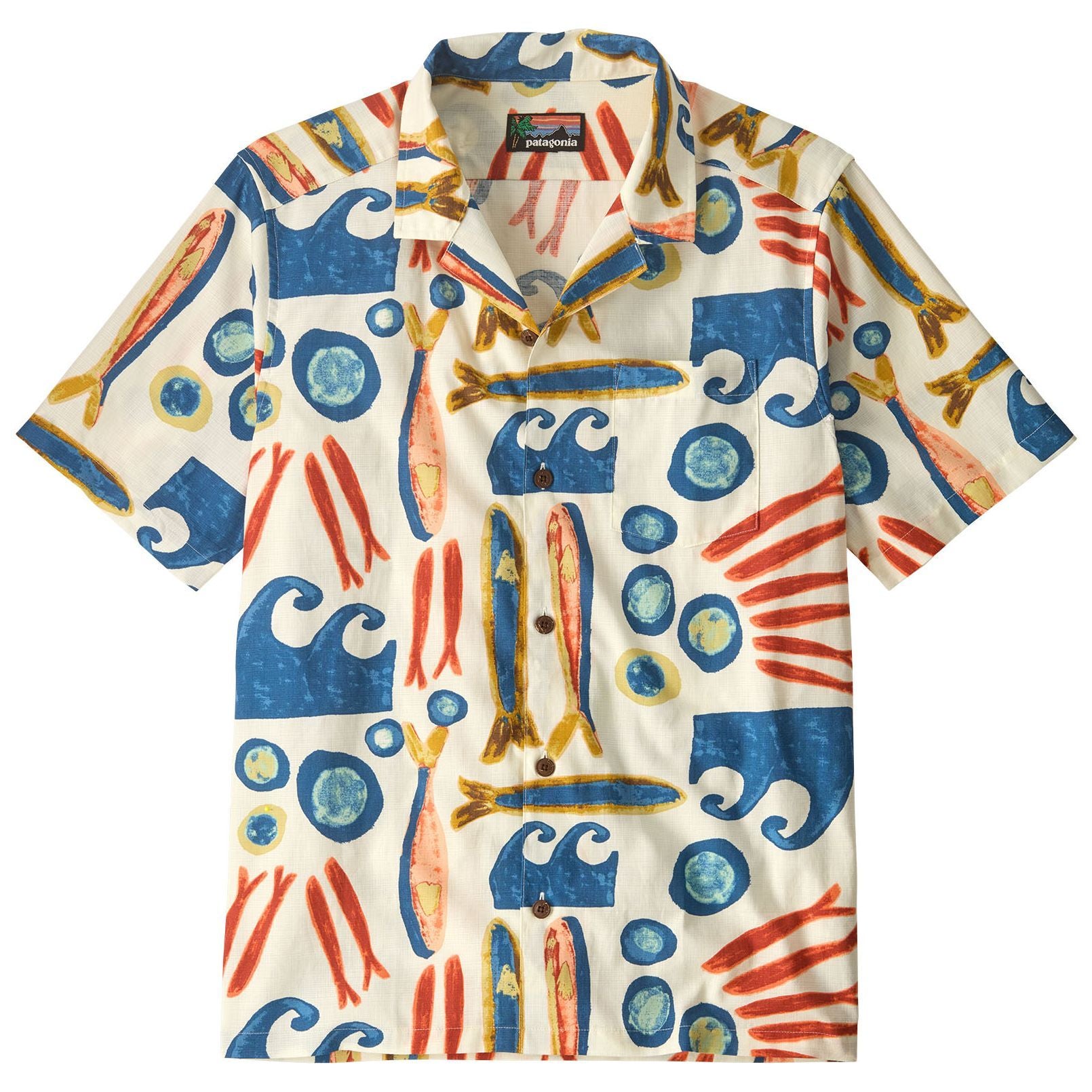 Patagonia Men's Tidal Threads Camp Shirt Sardines: Natural