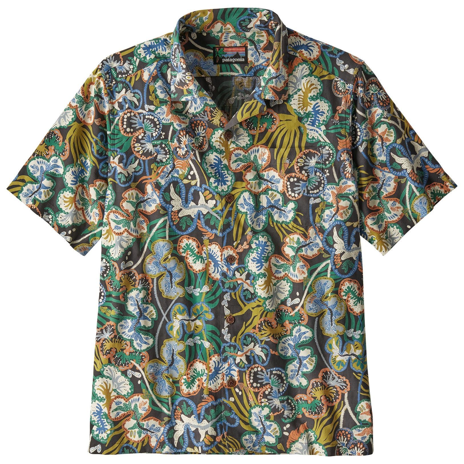 Patagonia Men's Tidal Threads Camp Shirt Undersea: Ink Black Image 01