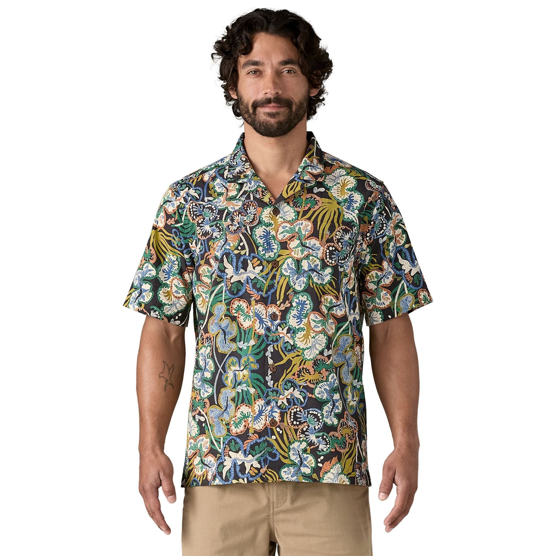 Patagonia Men's Tidal Threads Camp Shirt Undersea: Ink Black Image 02