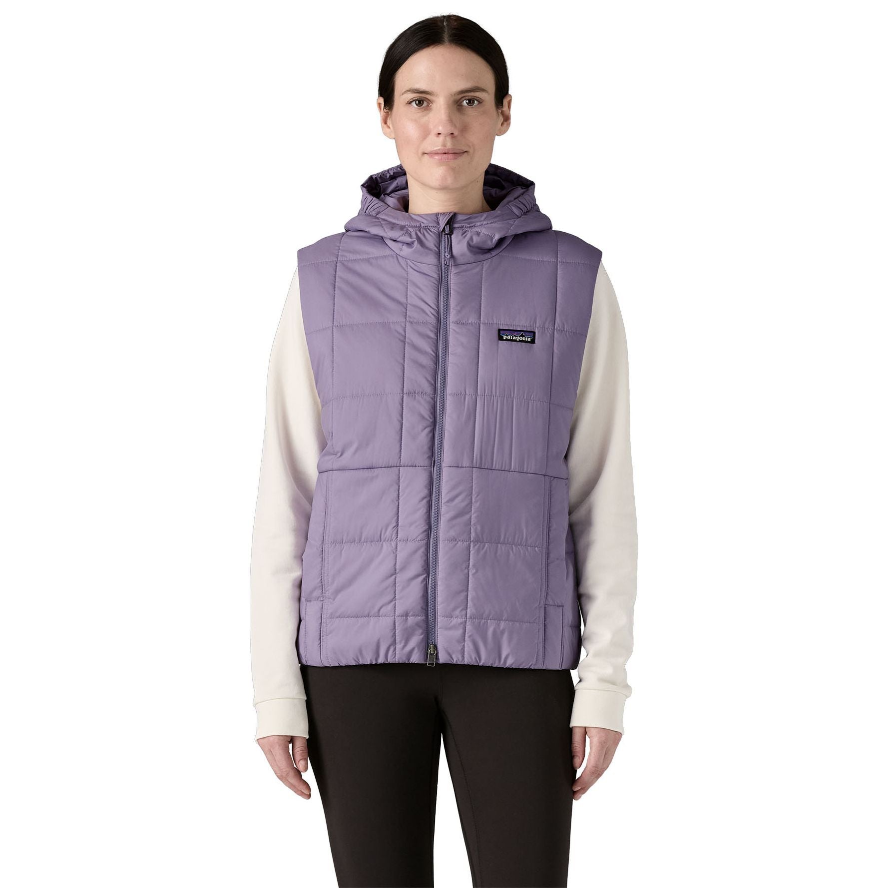 Patagonia Women's Light Gust Hooded Vest Concrete Purple Image 02