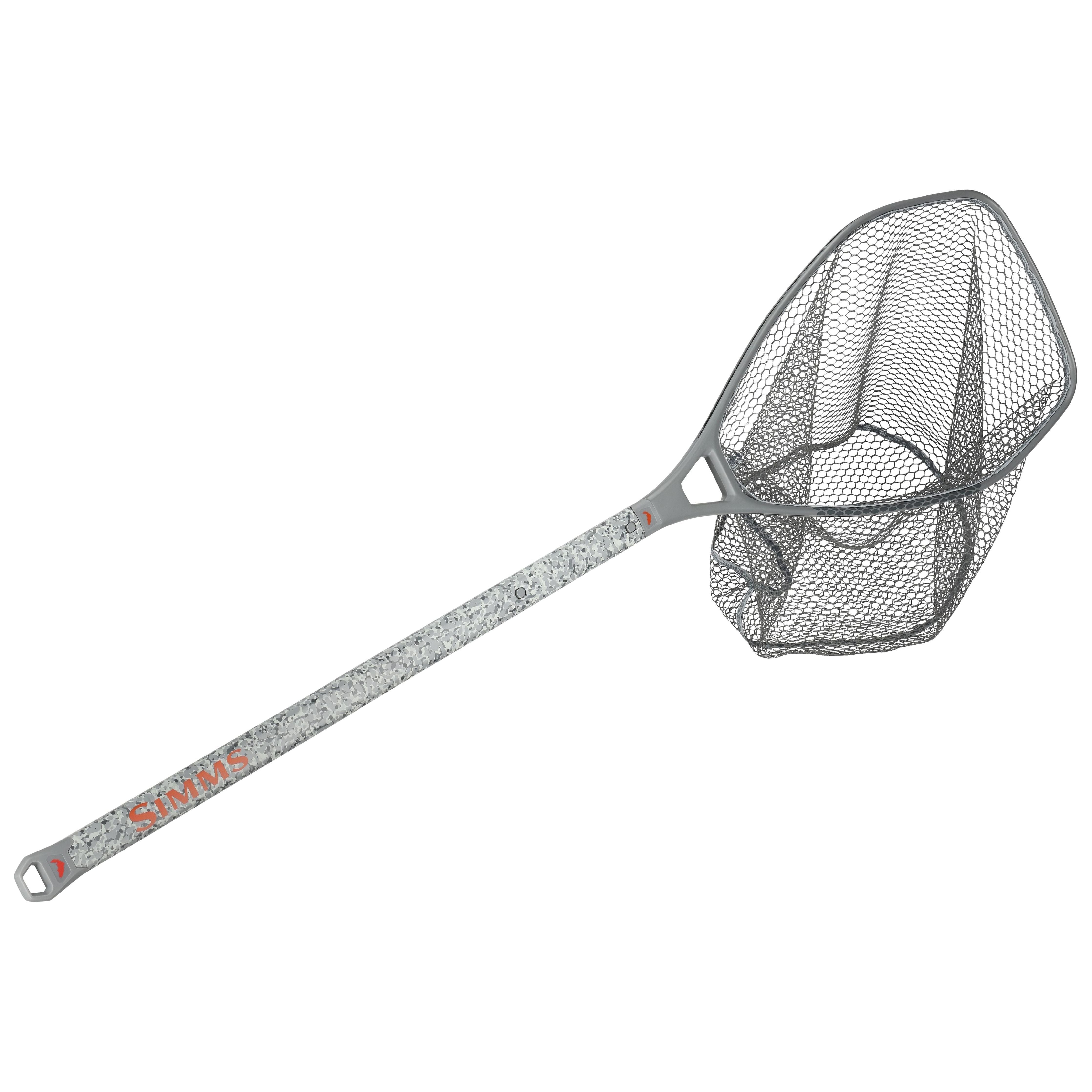 Simms Daymaker Boat Net Long Handle Pebble Steel Image 01