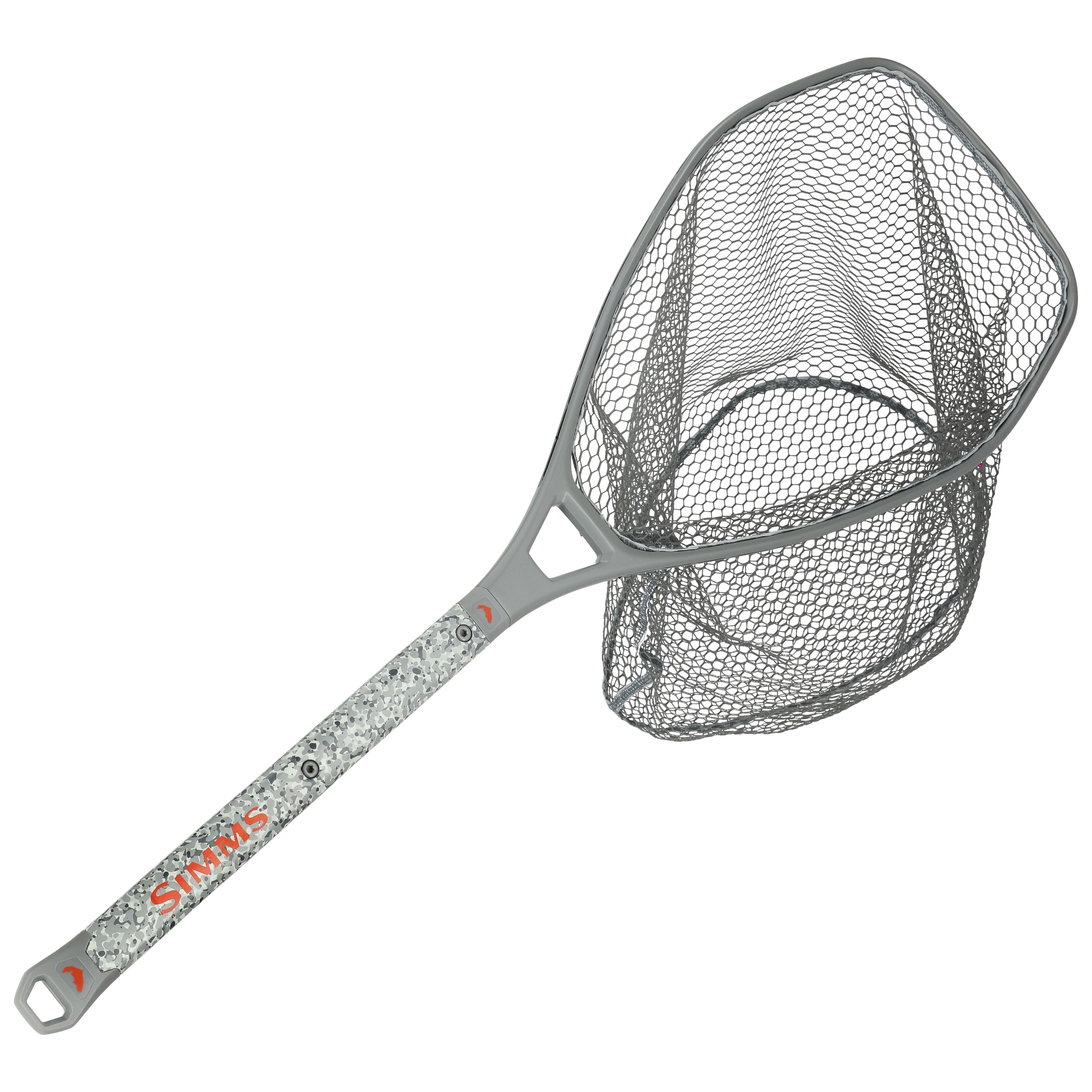 Simms Daymaker Boat Net Short Handle Pebble Steel Image 01