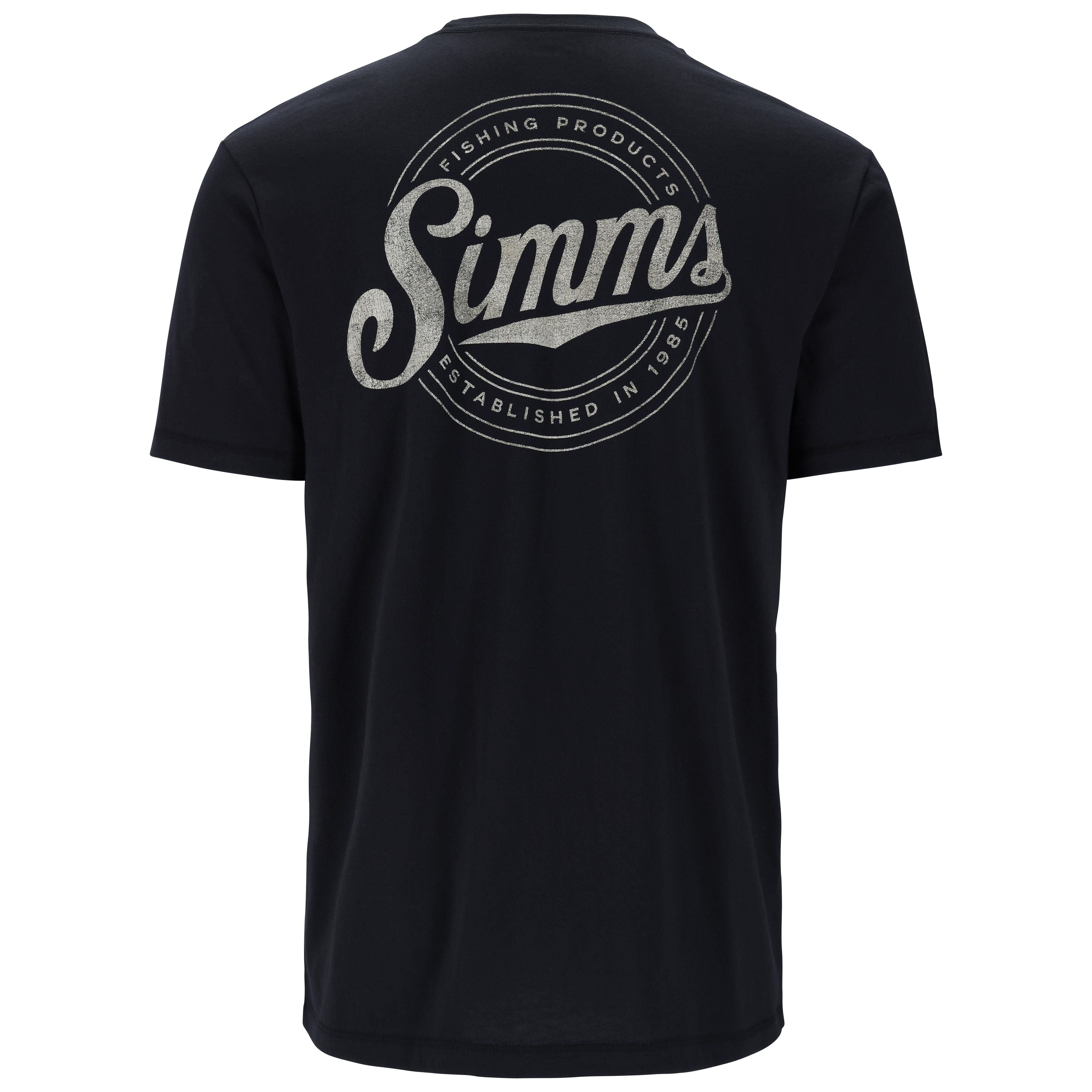 Simms Men's Circle Lockup T-Shirt Black Image 01