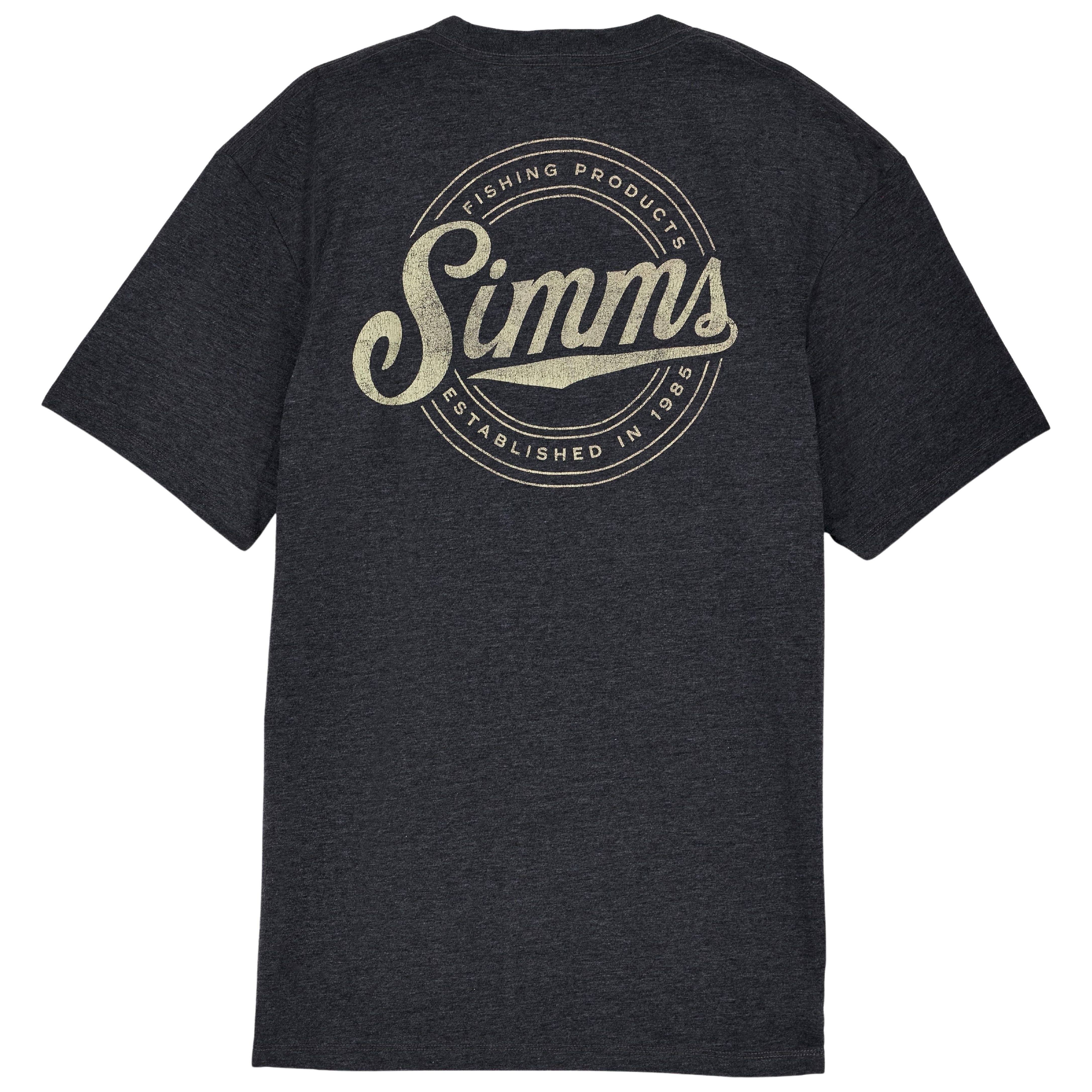 Simms Men's Circle Lockup T-Shirt Charcoal Heather Image 01