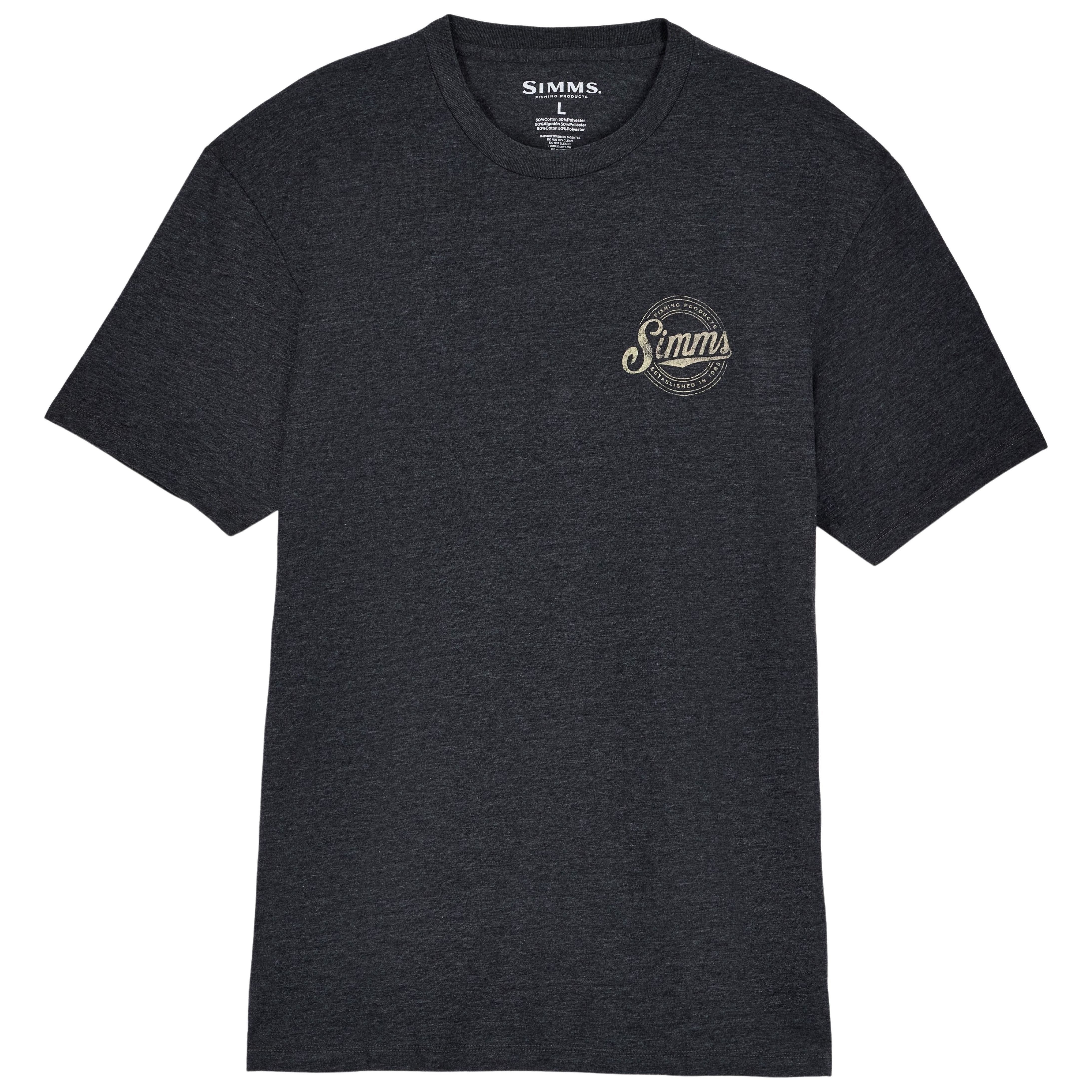 Simms Men's Circle Lockup T-Shirt Charcoal Heather Image 02