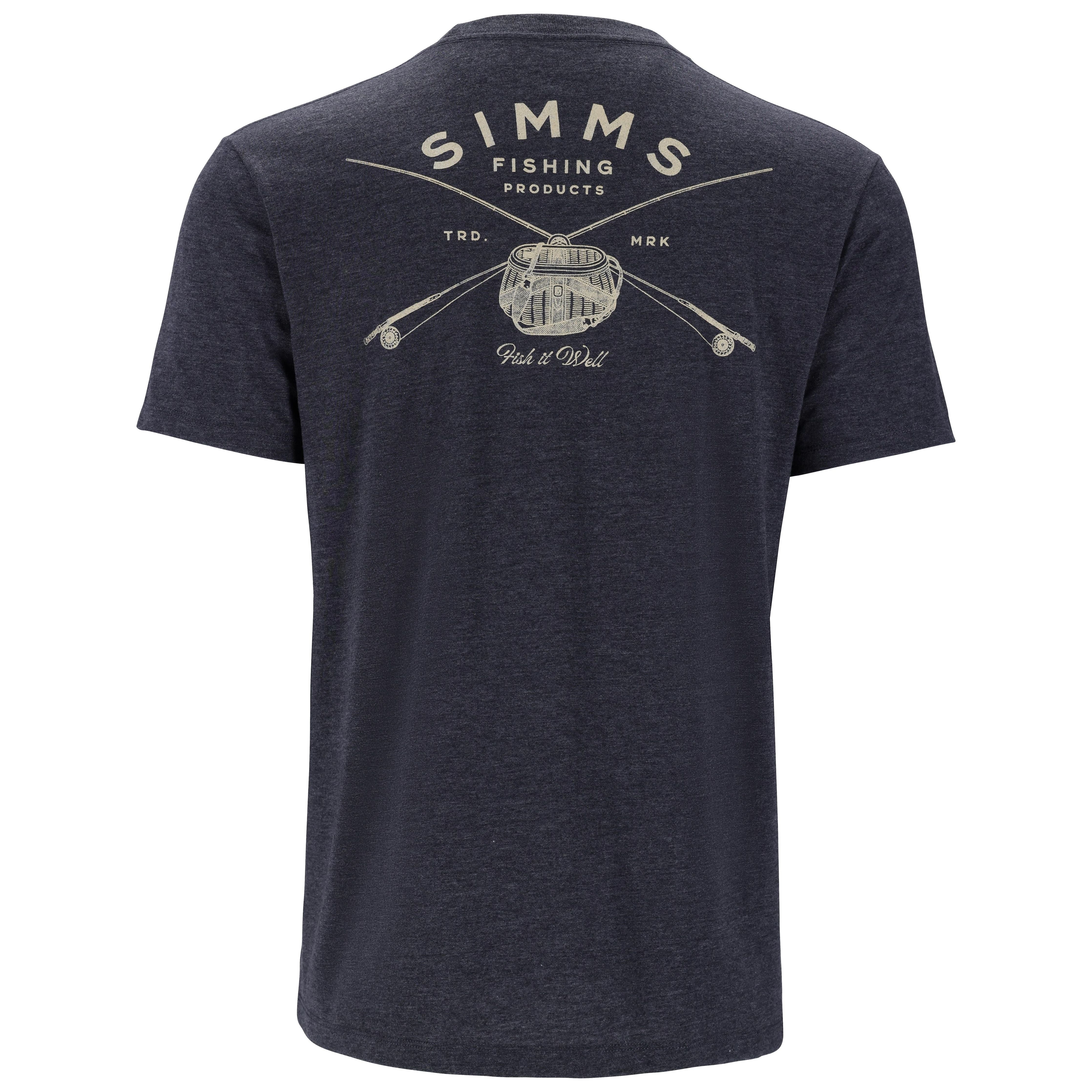 Simms Men's Classic Tackle T-Shirt Navy Heather Image 01