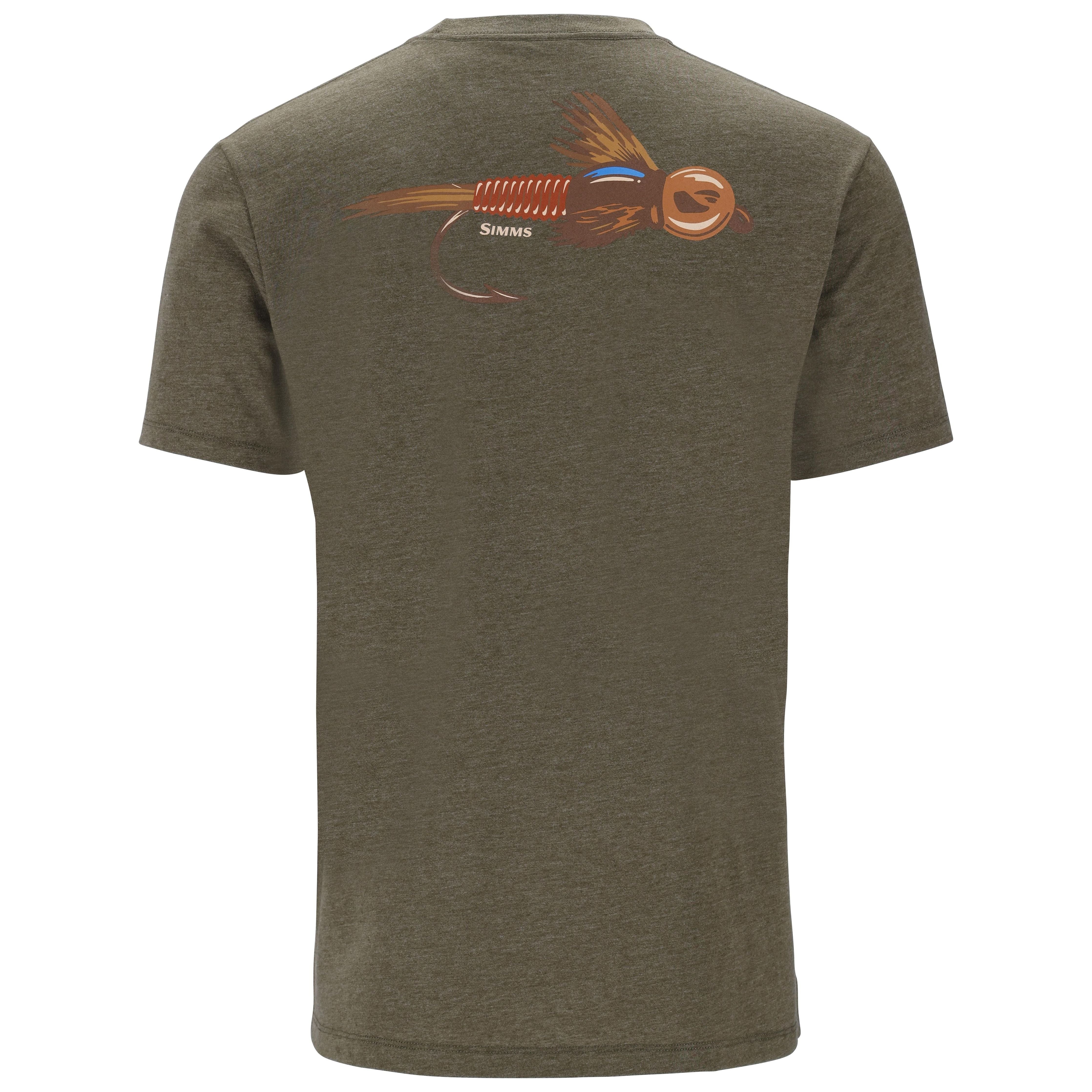 Simms Men's Let it Fly T-Shirt Military Heather Image 01