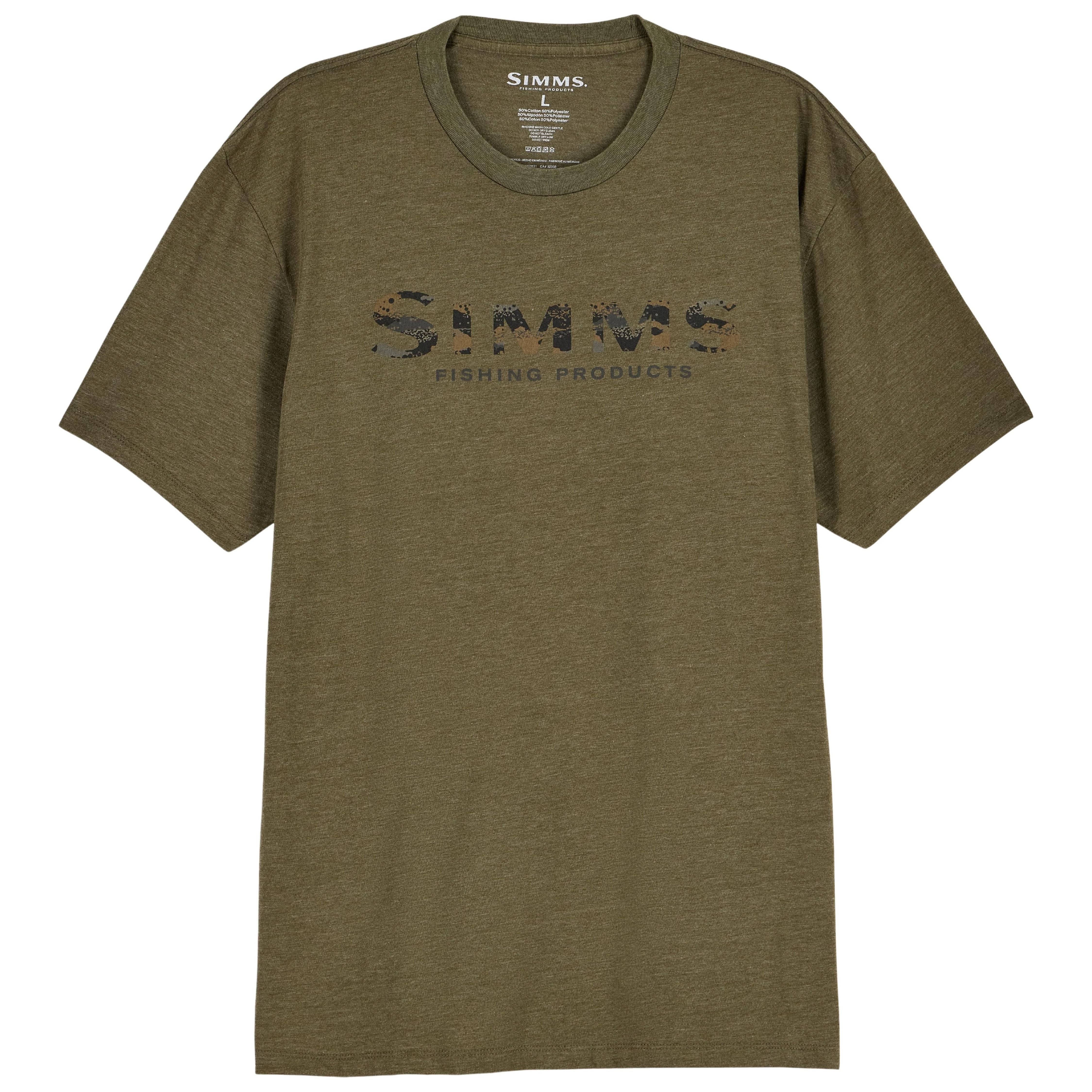 Simms Men's Shroud Fill Logo T-Shirt Military Heather Image 01