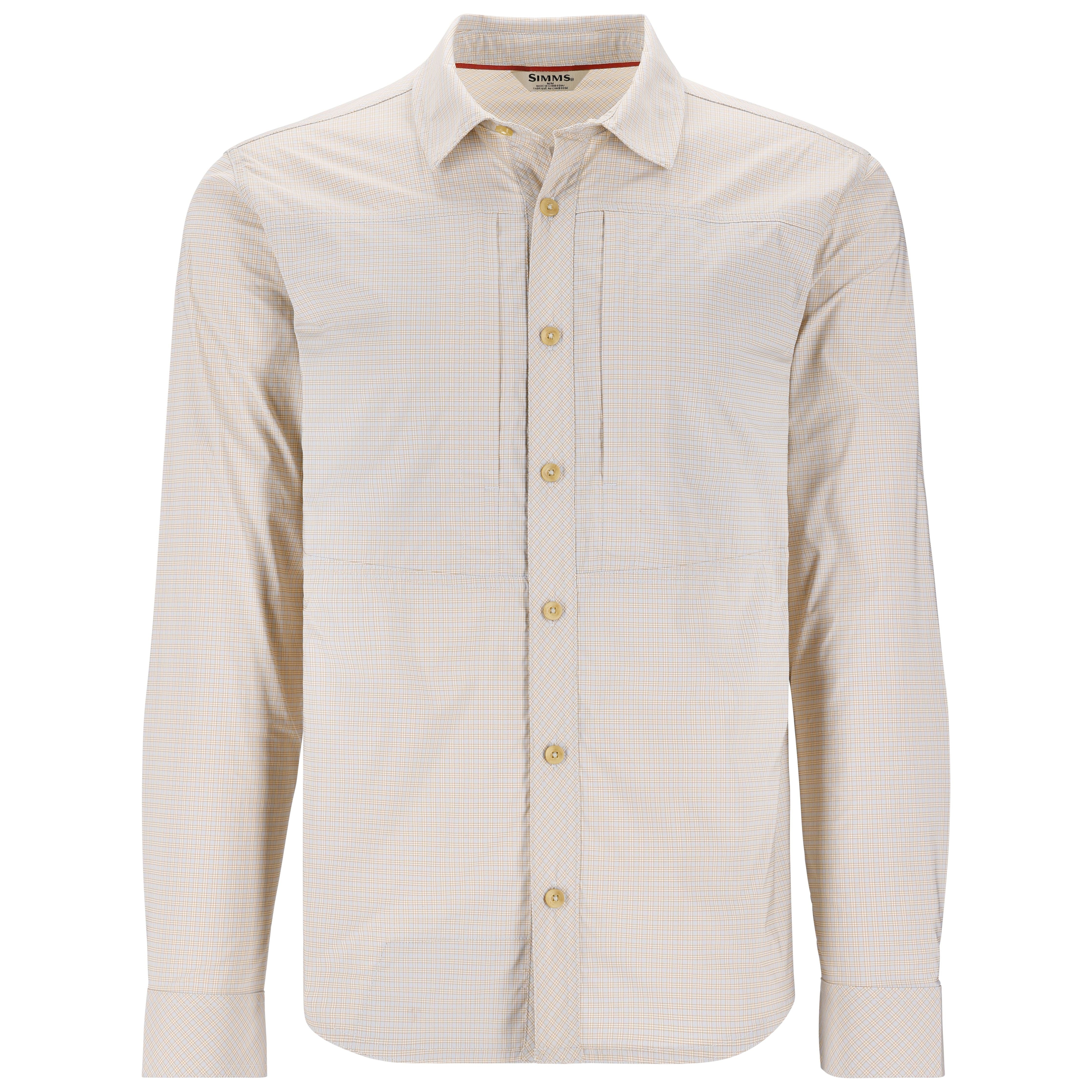 Simms Men's Stone Cold LS Shirt Bimini Stone Cold Check Image 01