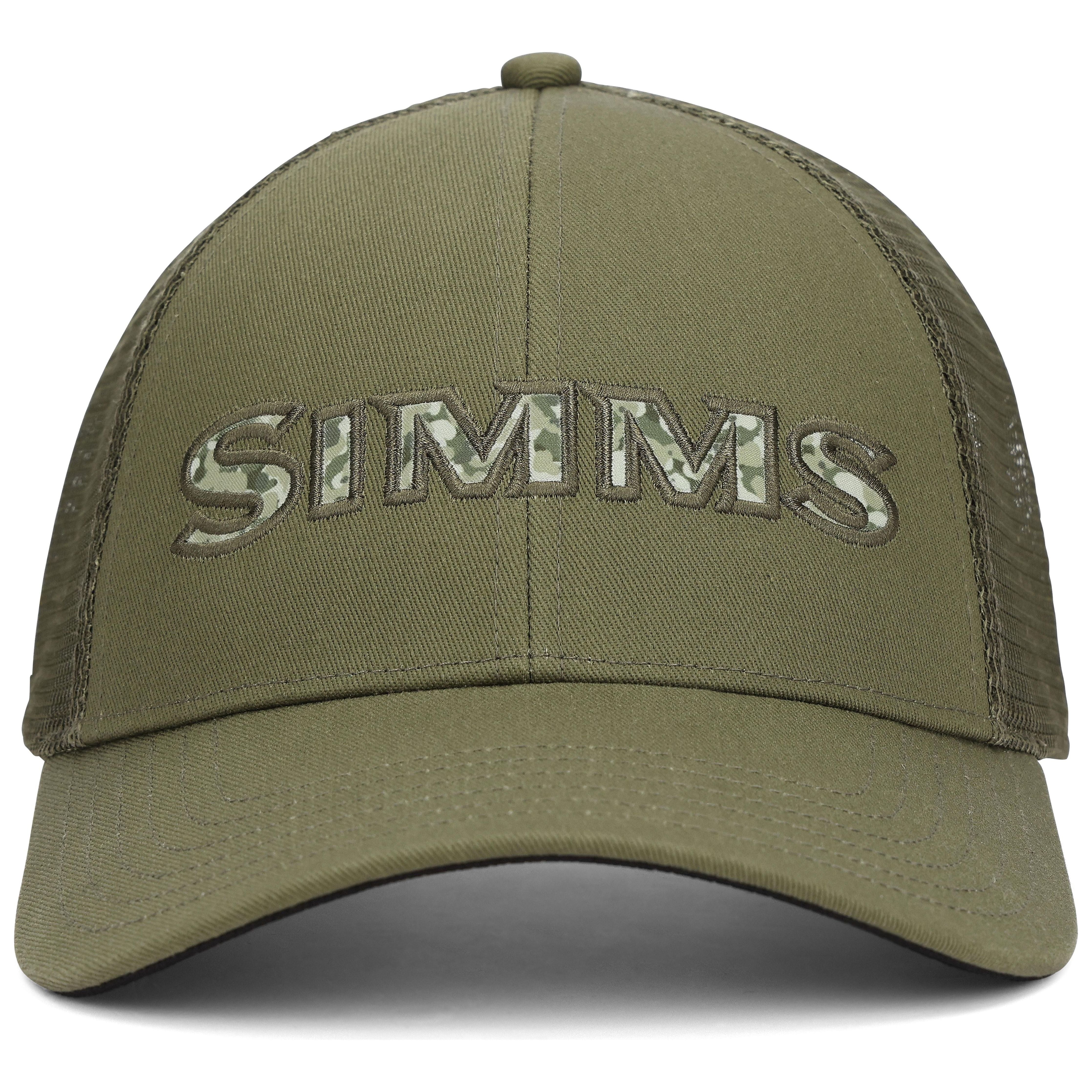 Simms Single Haul Trucker Back Eddy Camo Fill Loden Image 01