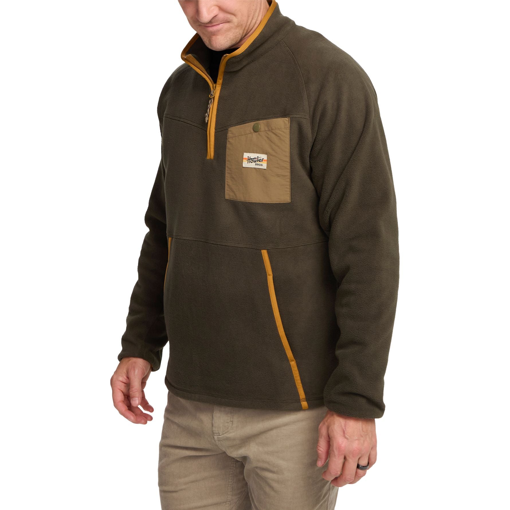 Howler Brothers Free Range Fleece Pullover Army Image 02