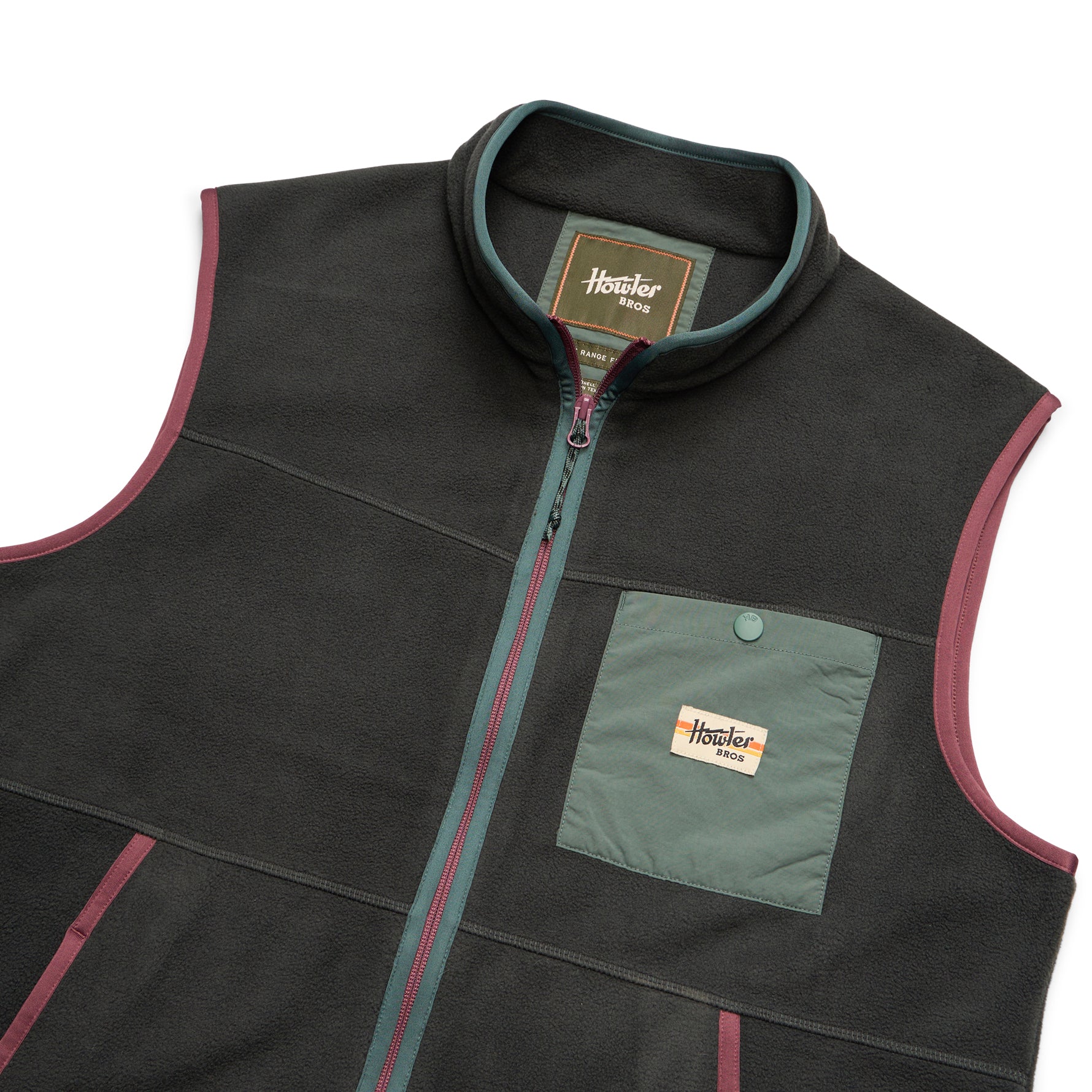 Howler Brothers Free Range Fleece Vest Antique Black Image 02