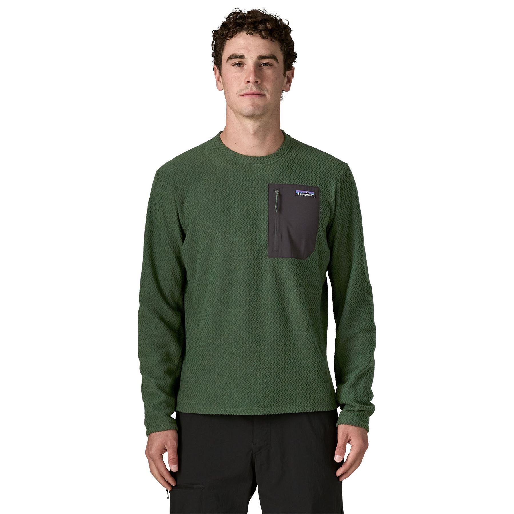 Patagonia Men's R1 Air Crew Treeline Green Image 02