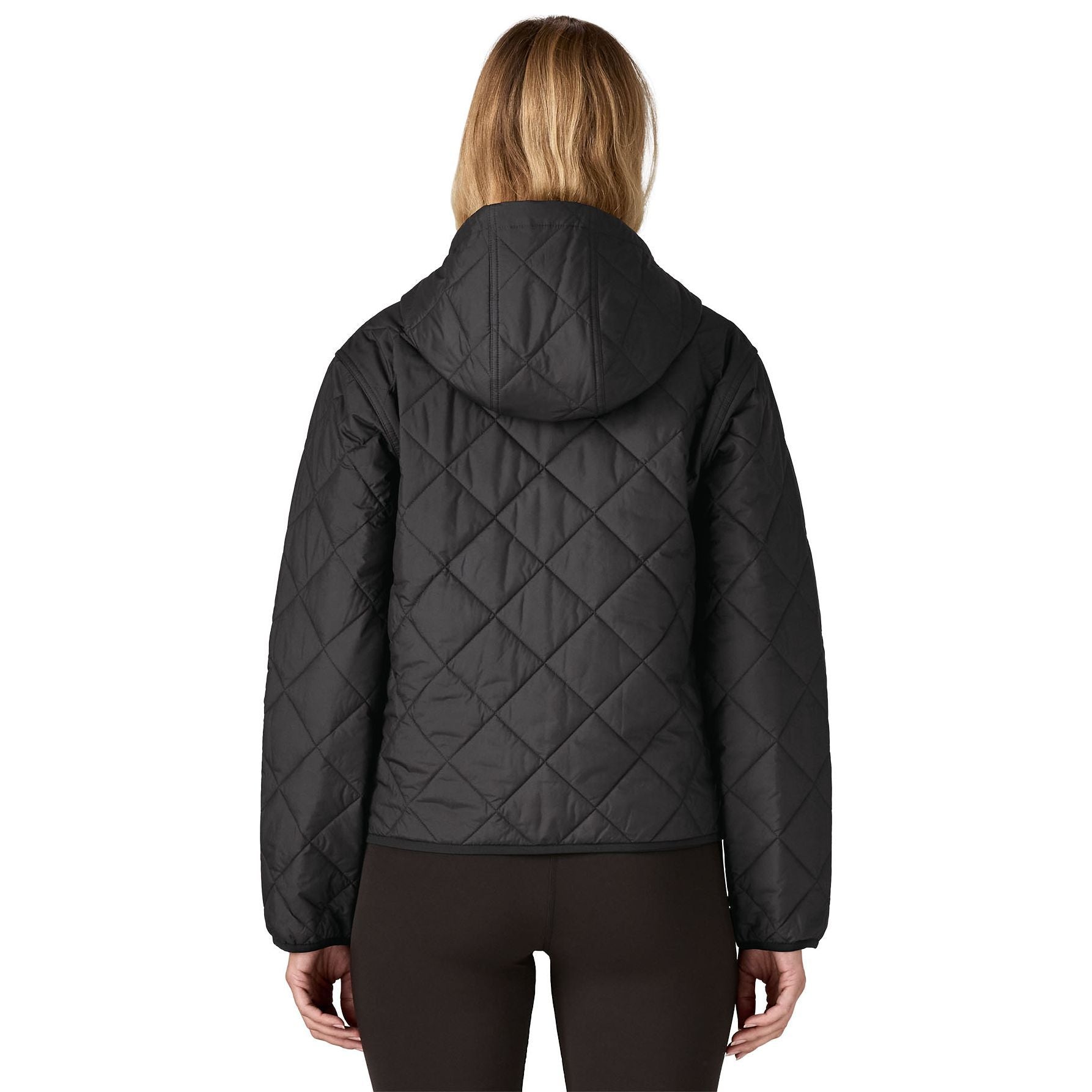 Patagonia Women's Diamond Quilted Bomber Hoody Black Image 03
