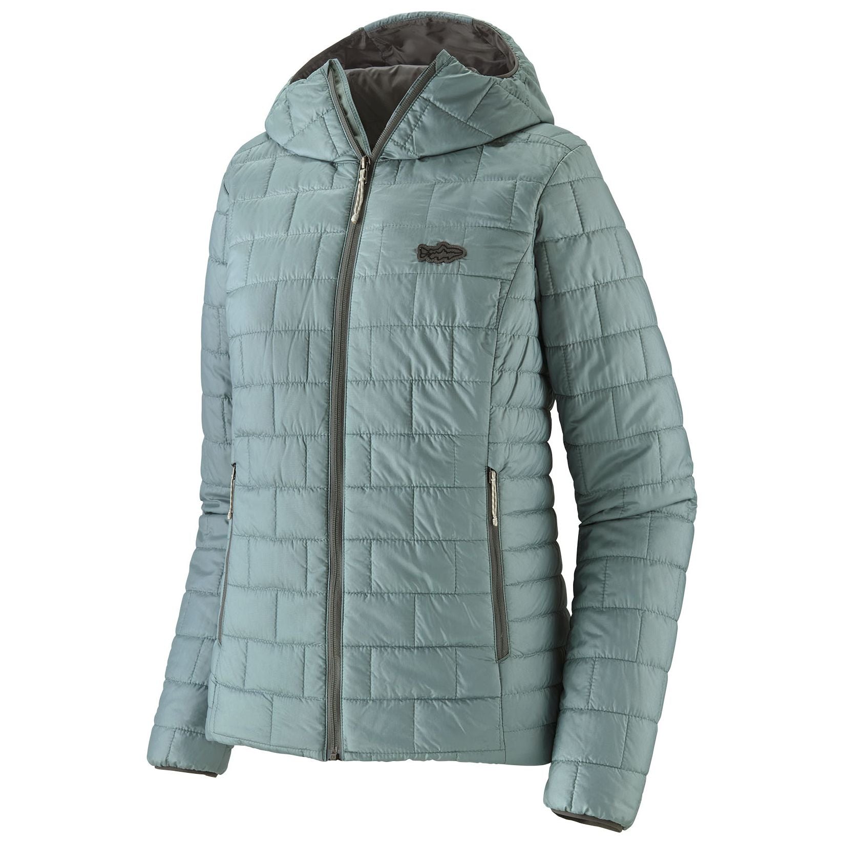 Patagonia Women's Nano Puff Fitz Roy Trout Hoody Thermal Blue Image 01