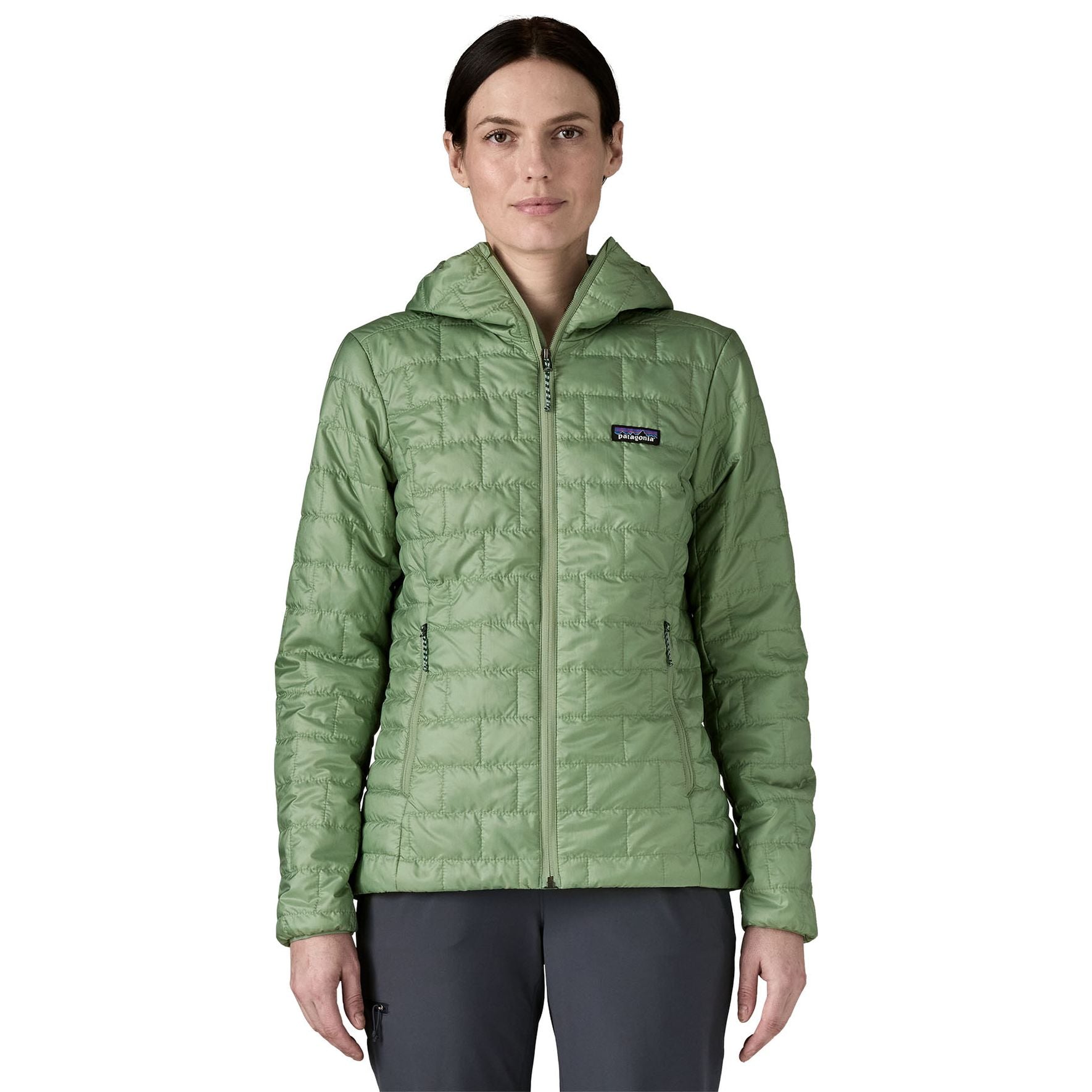 Patagonia Women's Nano Puff Hoody Ellwood Green 03.jpg
