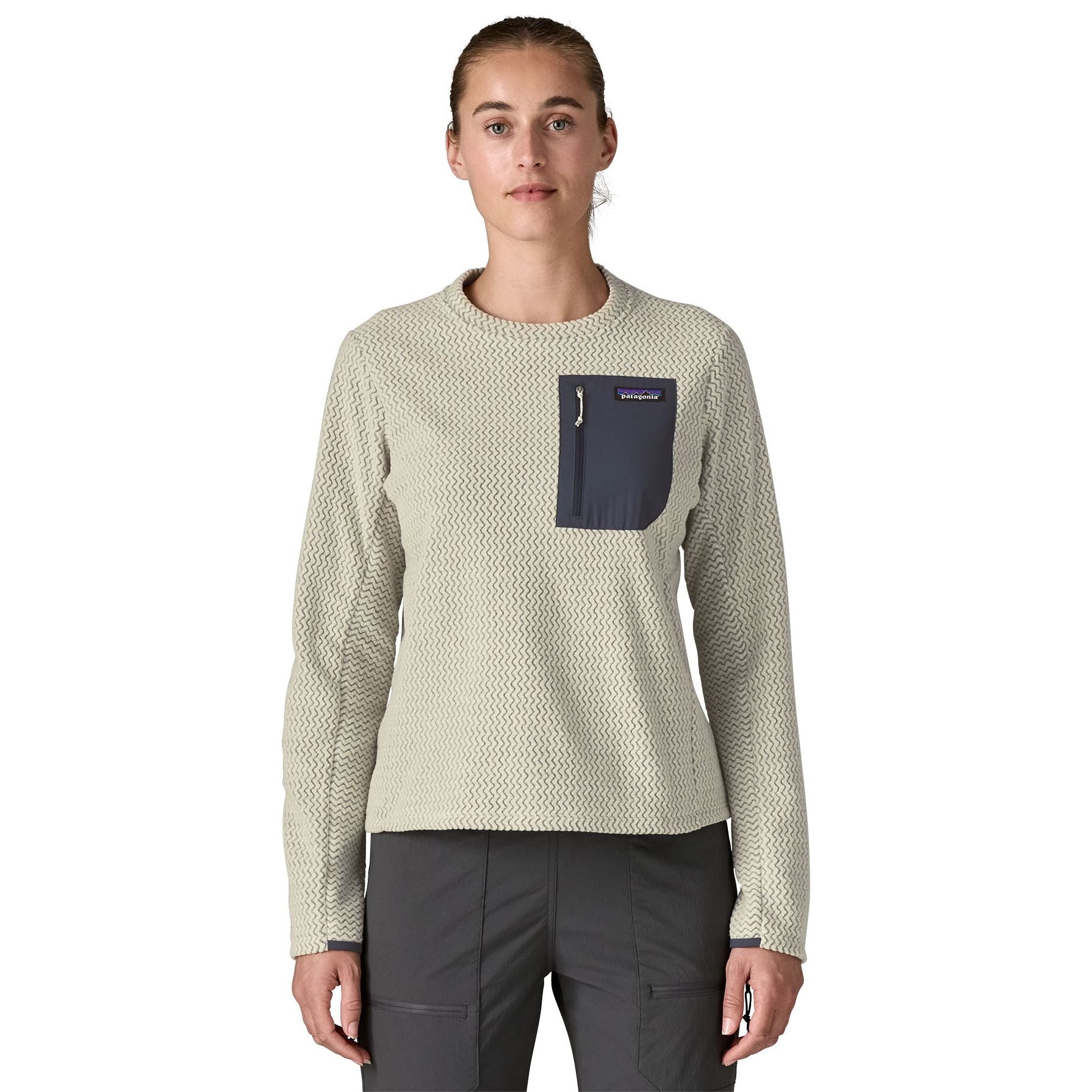 Patagonia Women's R1 Air Crew Wool White Image 03