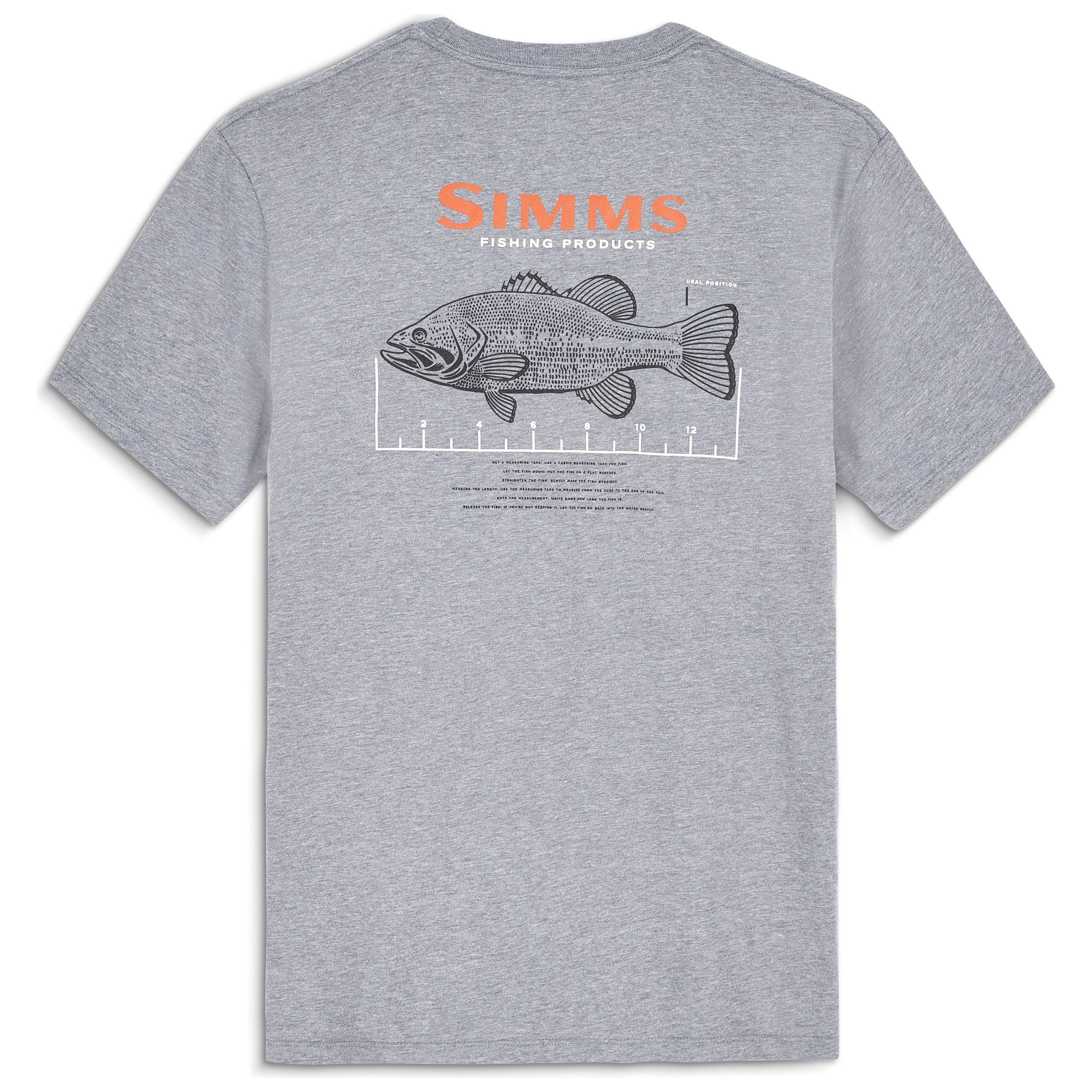 Simms Men's Bass Ruler T-Shirt Athletic Heather Image 01